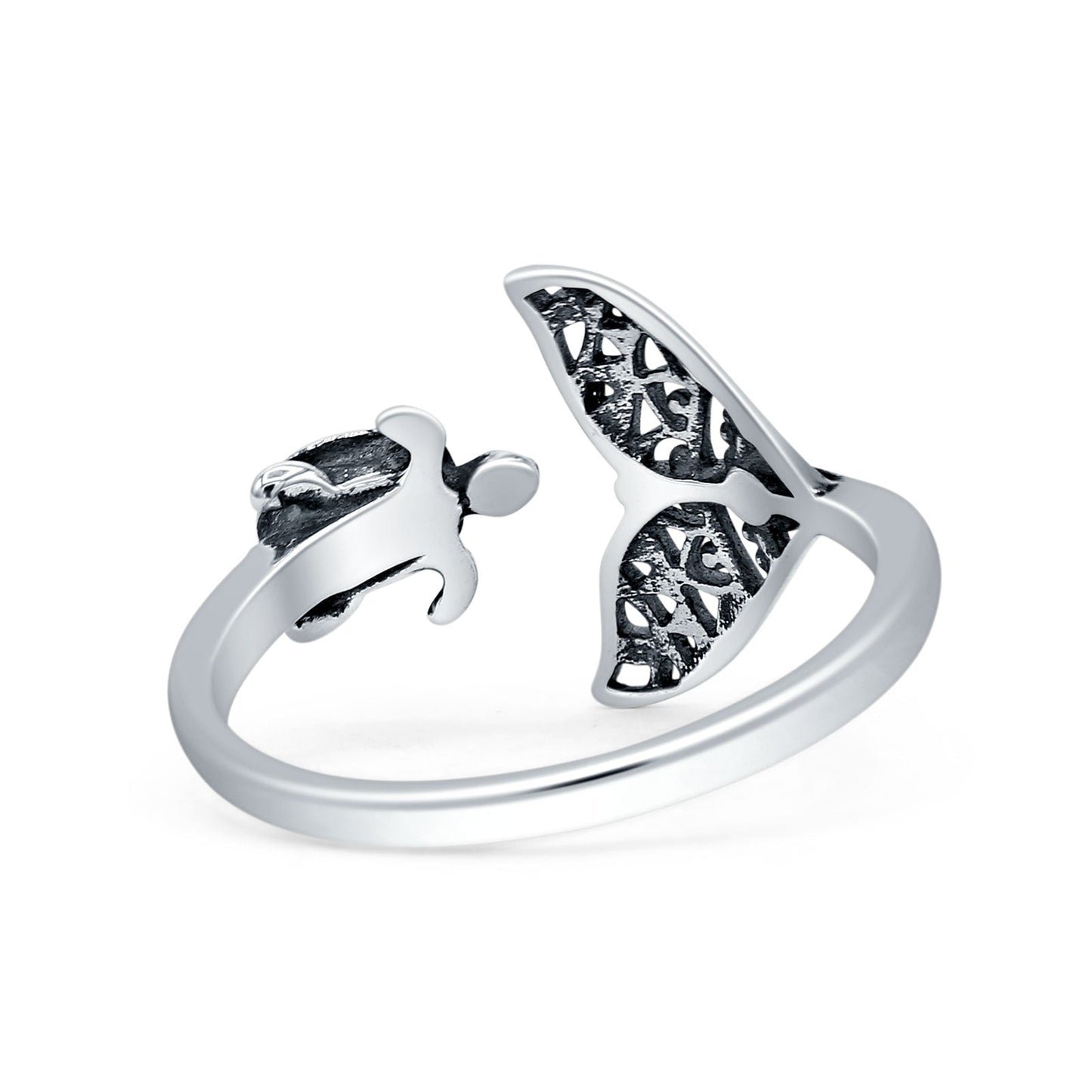 Turtle & Whale Tail Ring
