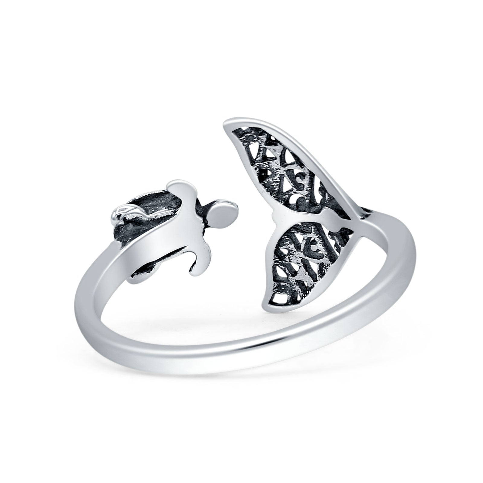 Turtle & Whale Tail Ring
