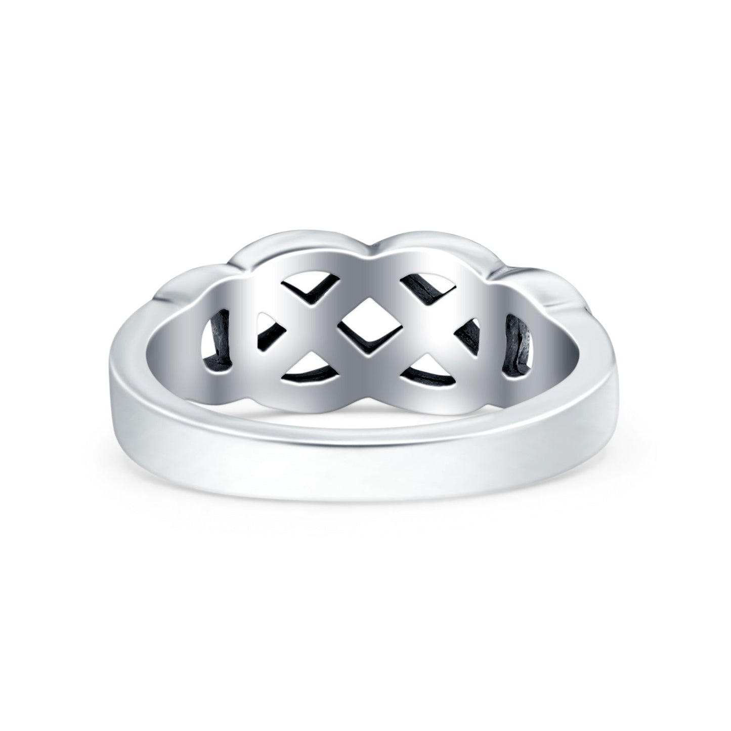 Infinity Celtic Oxidized Band Thumb Ring (7mm)