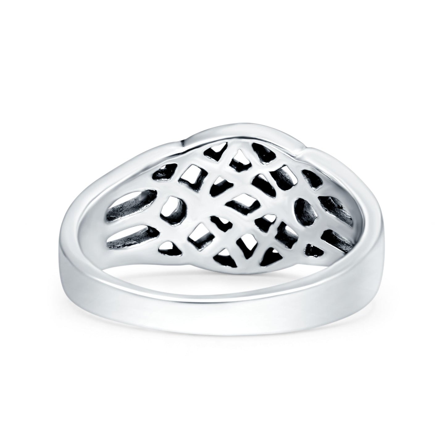 Celtic Oxidized Band Thumb Ring (10mm)