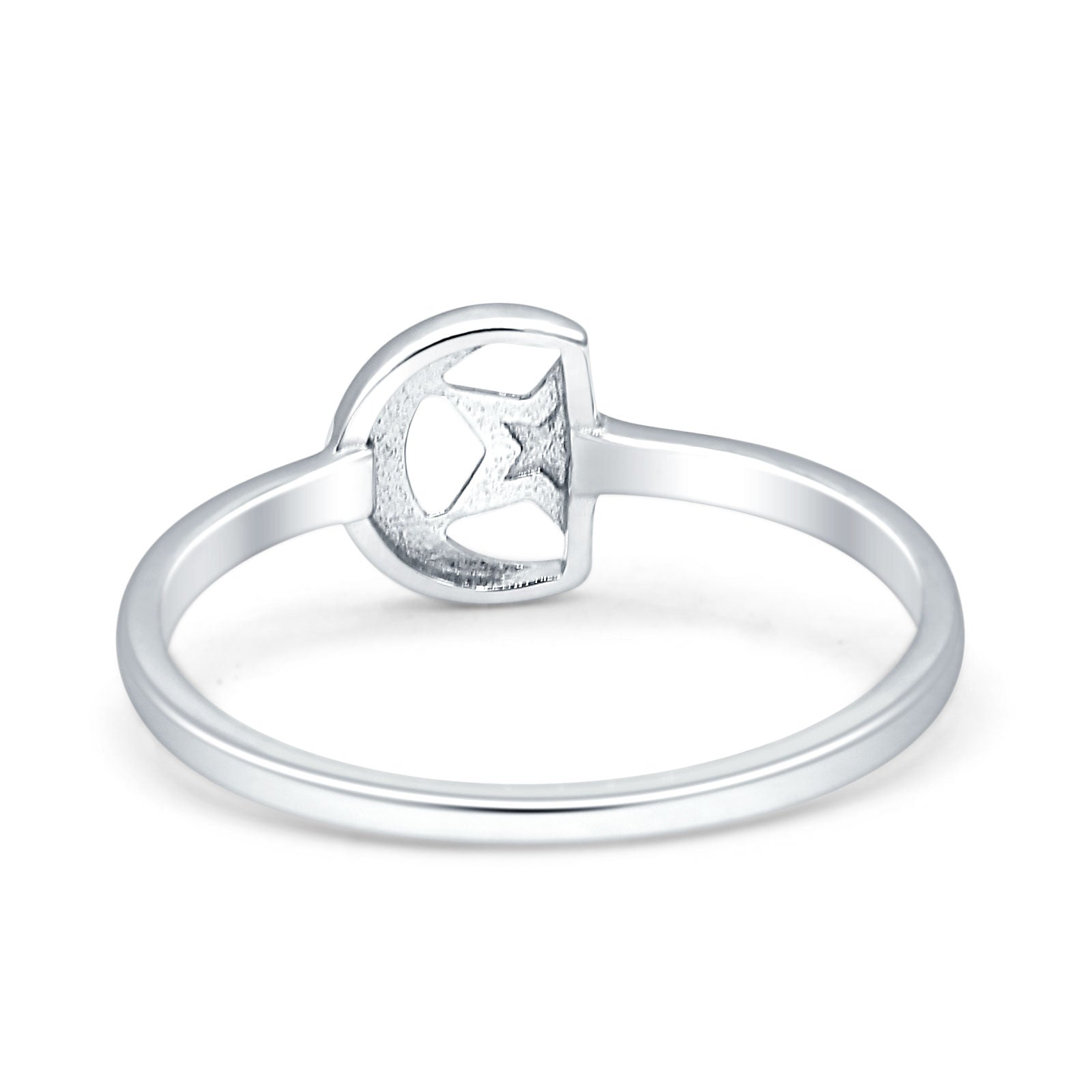 Crescent Moon & Star Ring
