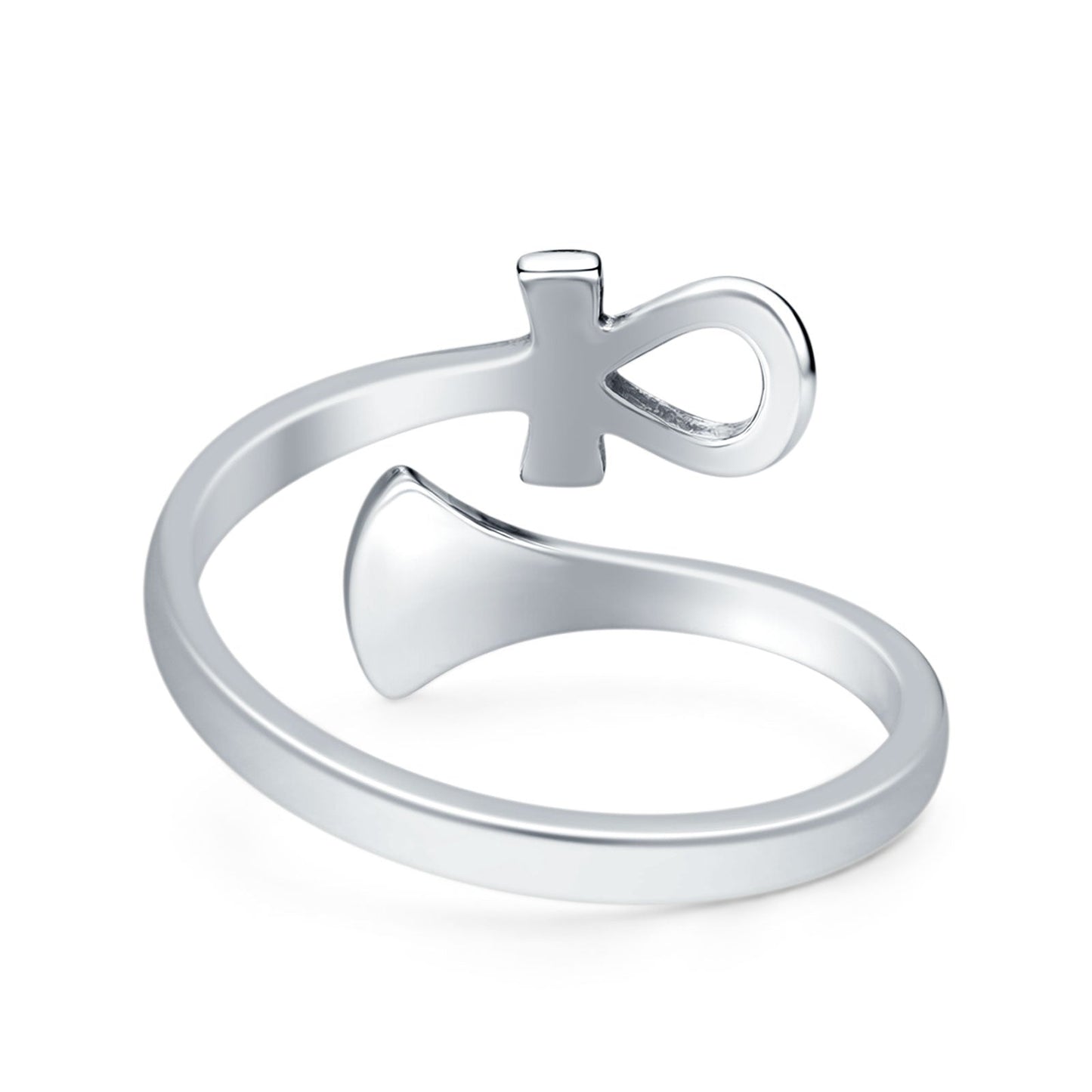 Ankh & Lotus Flower Ring
