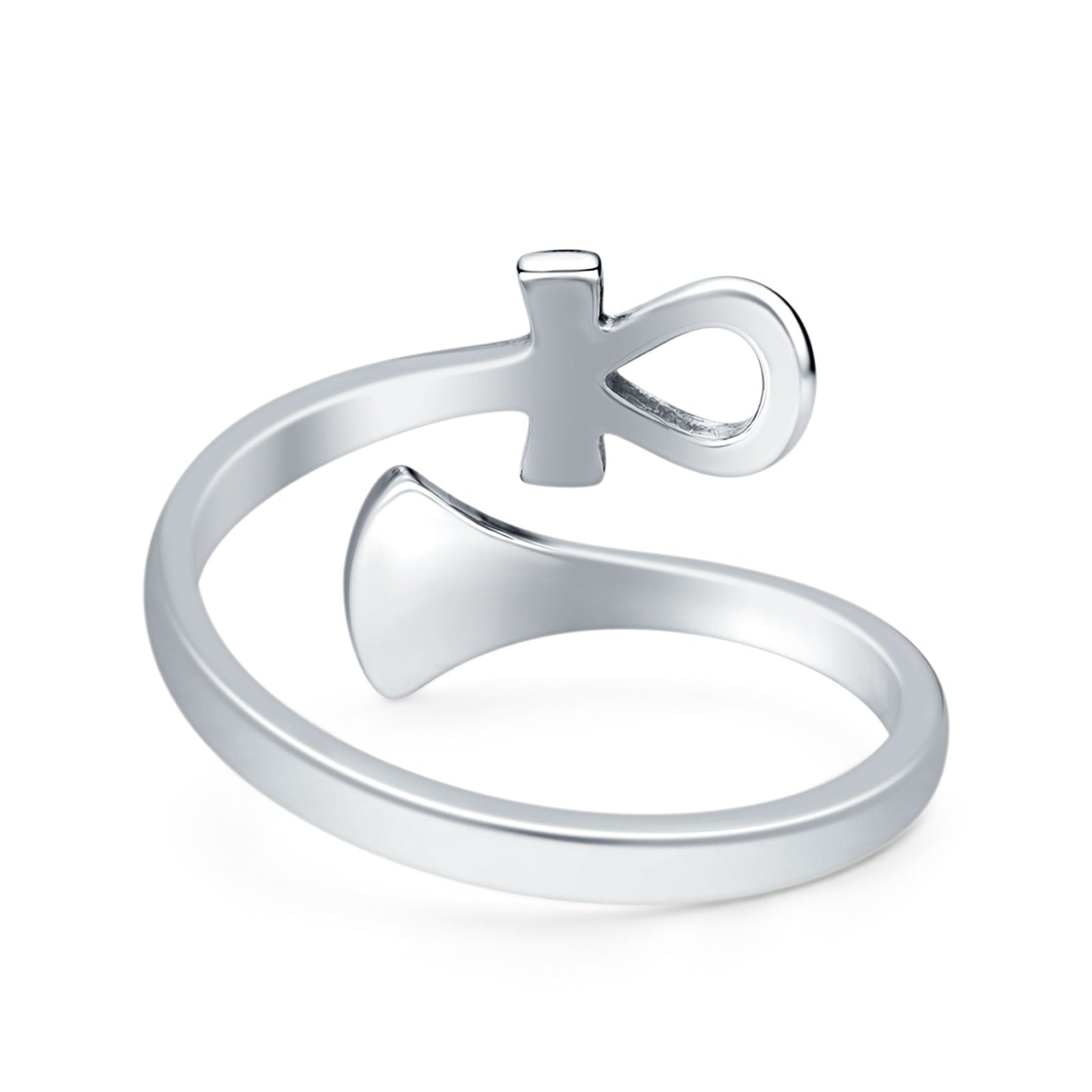 Ankh & Lotus Flower Ring