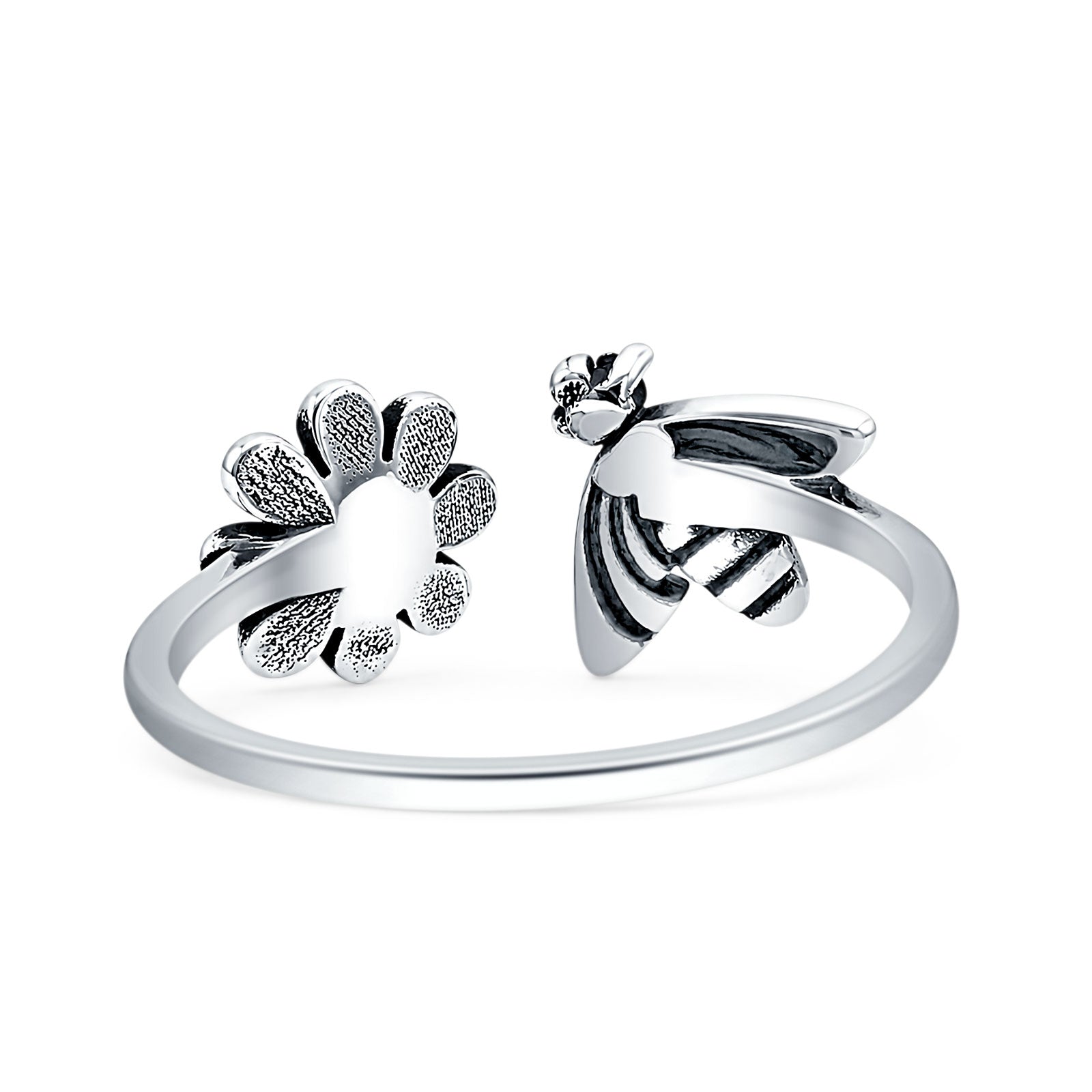 Bee Flower Open Ring