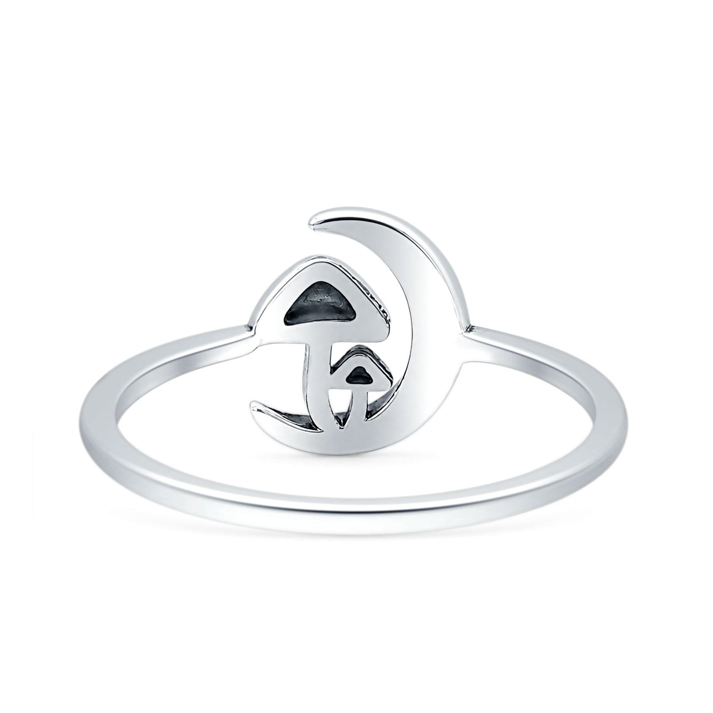Crescent Moon Mushroom Ring