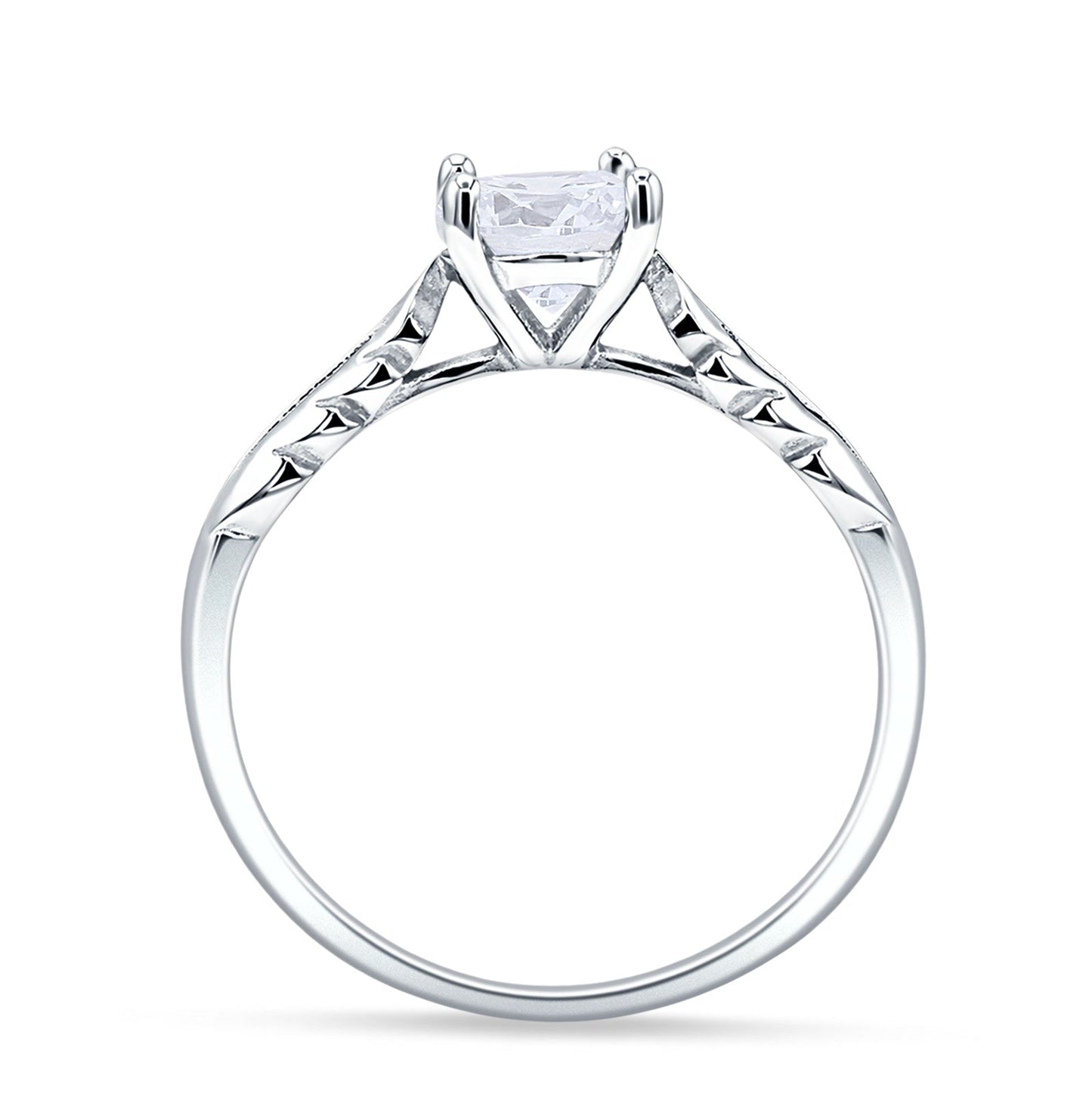 Leaf Solitaire Ring