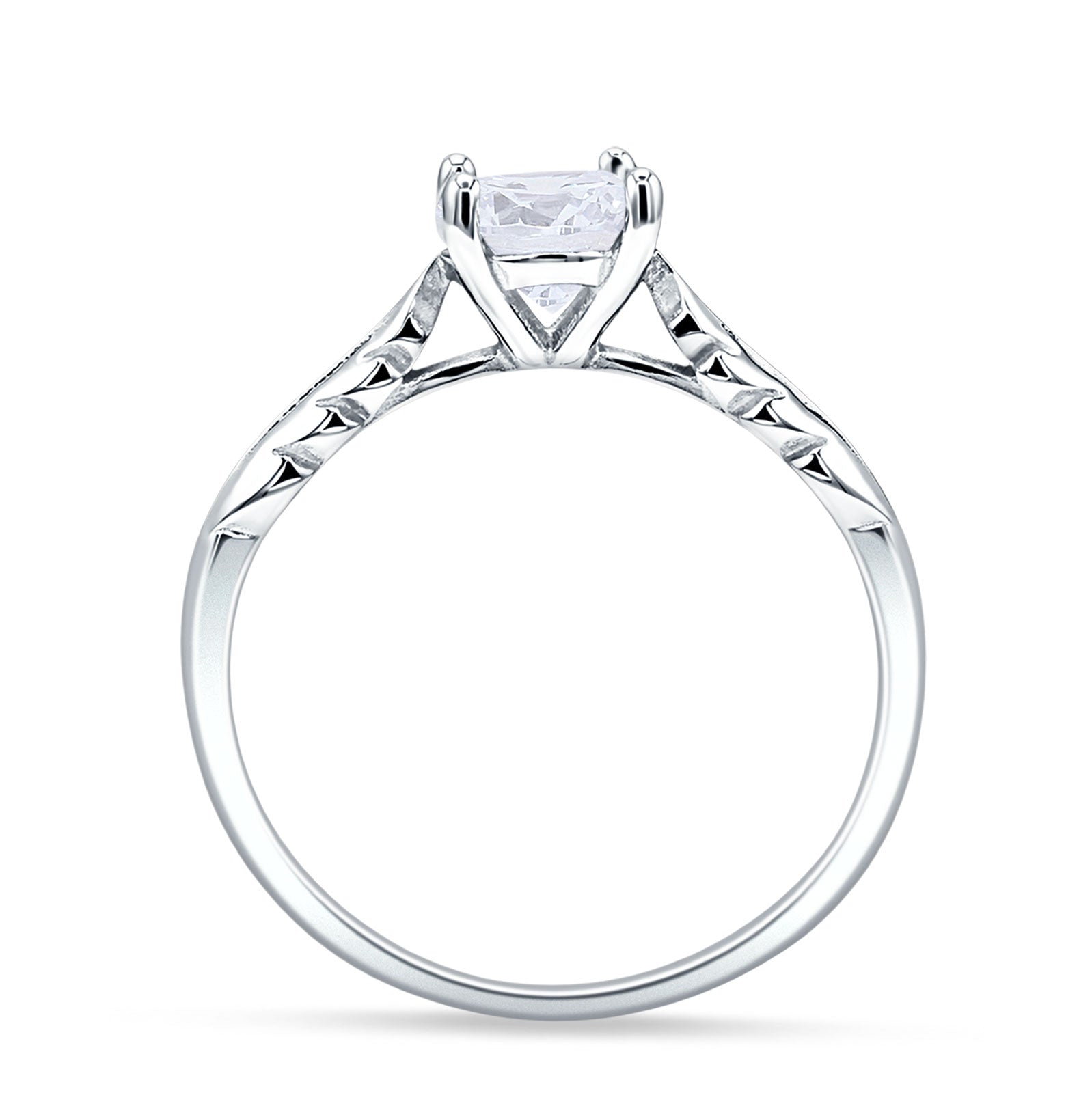 Leaf Solitaire Ring