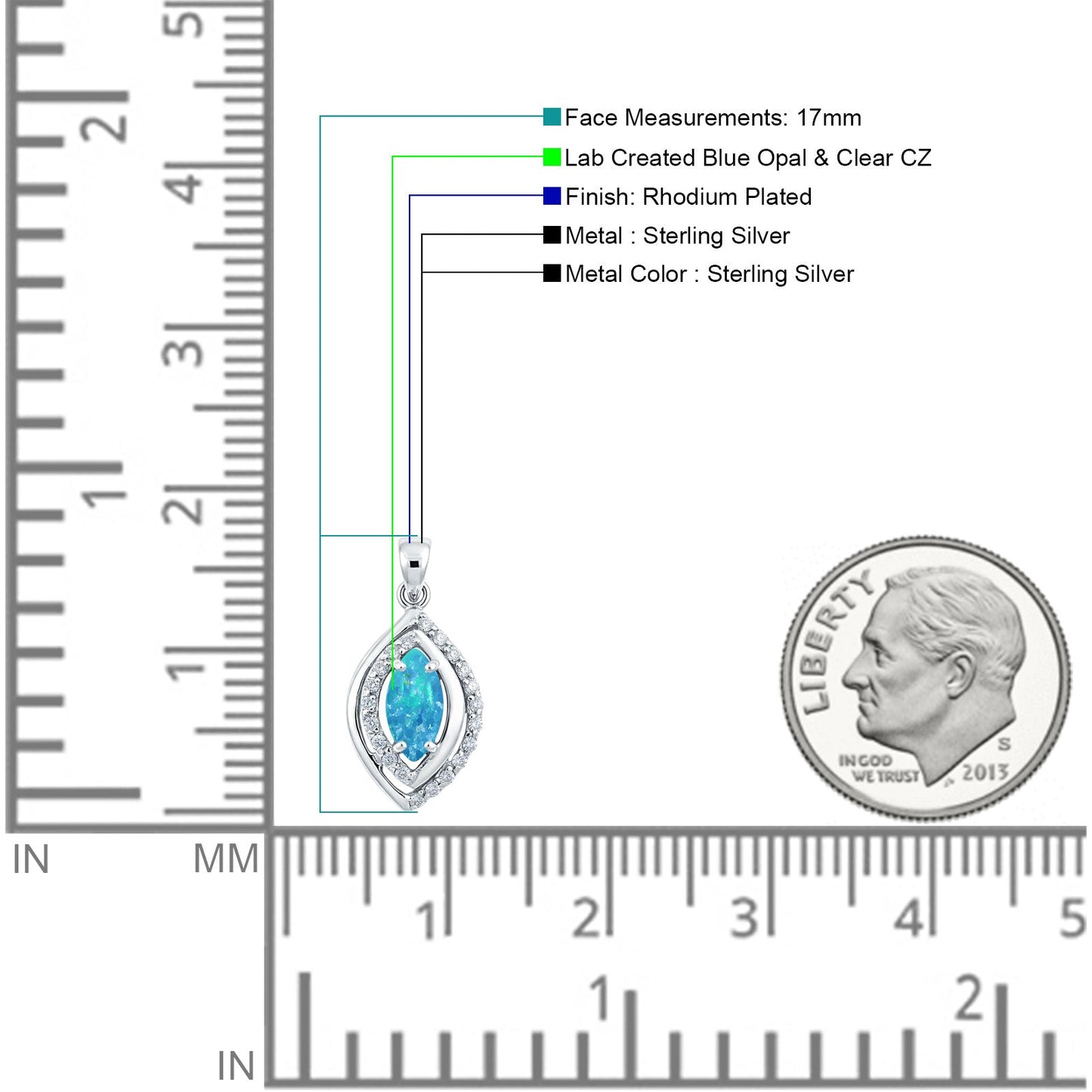CZ Marquise Pendant