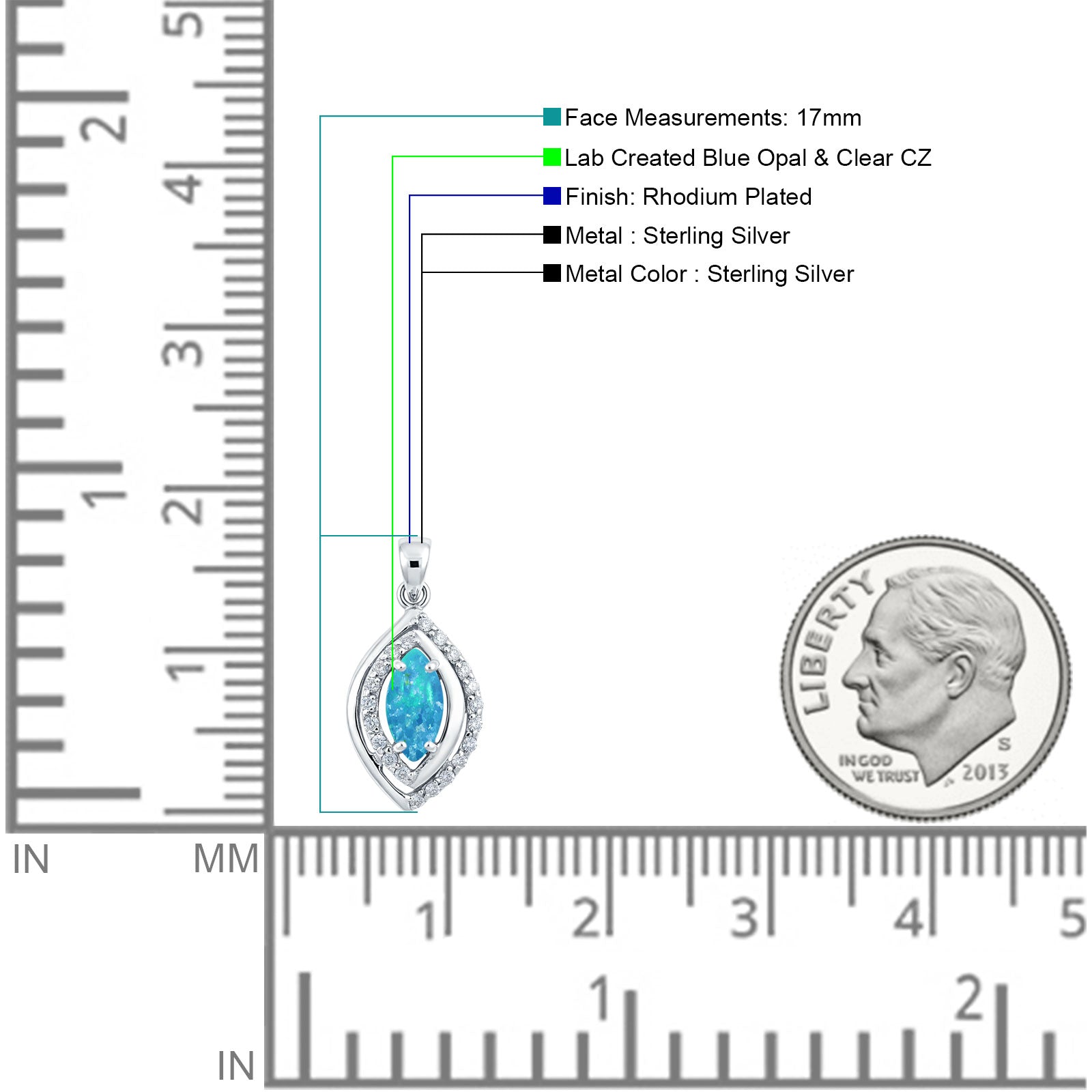 CZ Marquise Pendant