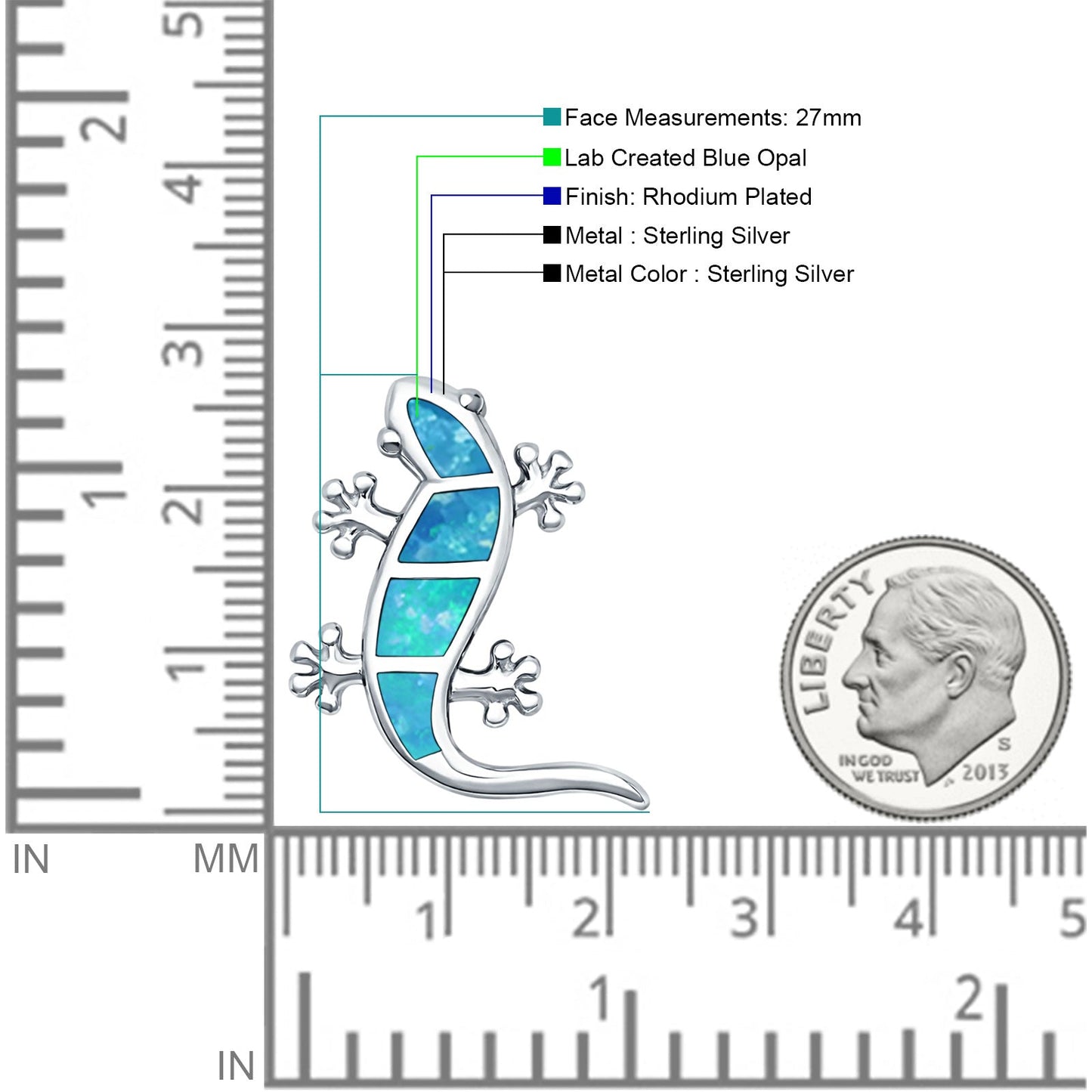 Gecko Lizard Pendant