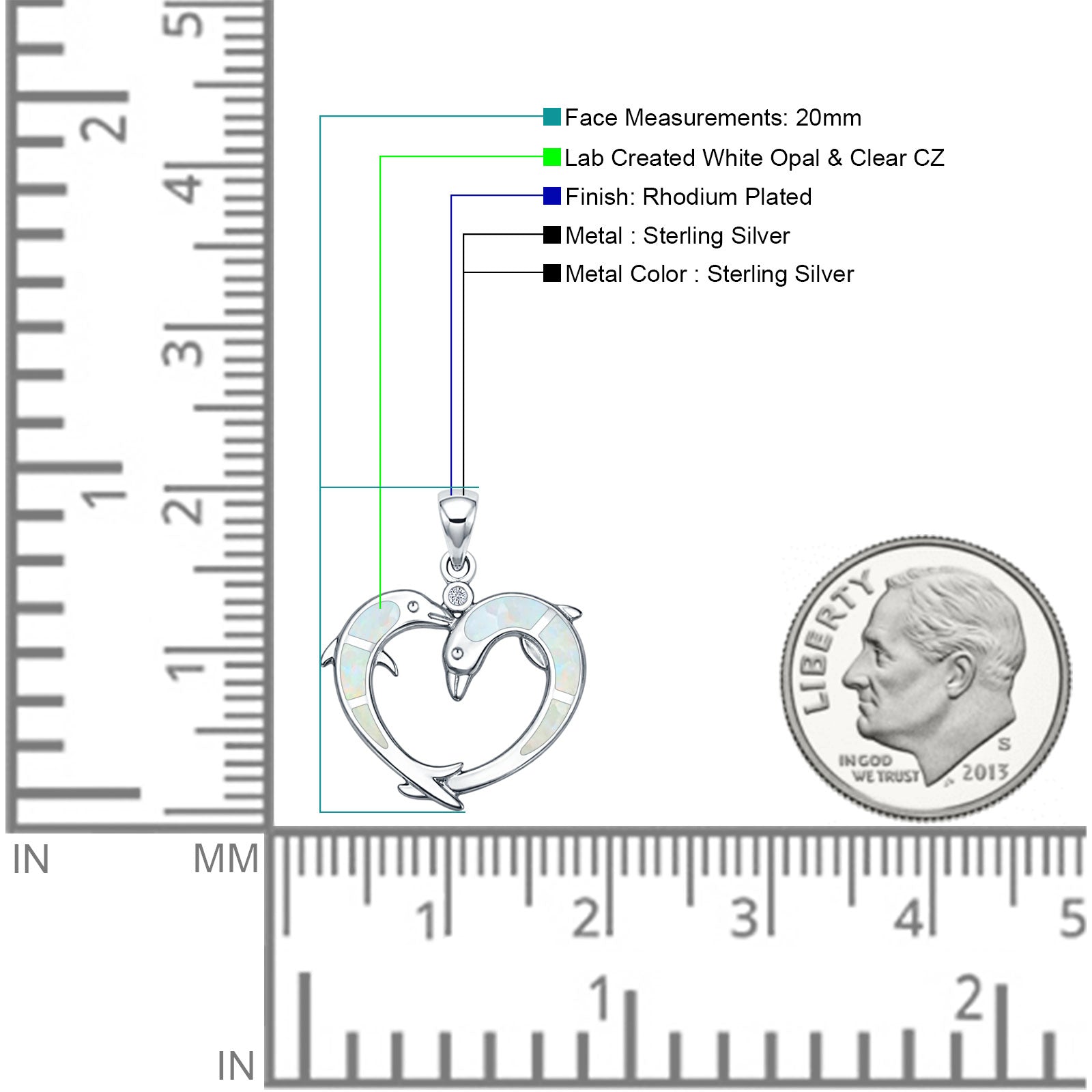 Dolphin Heart Pendant
