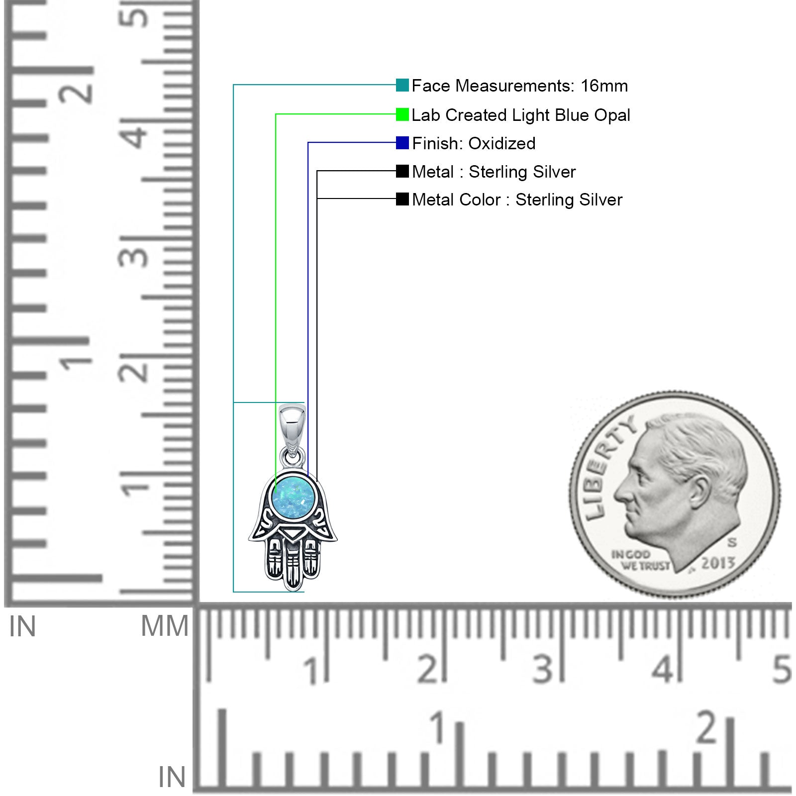 Hamsa Hand Pendant