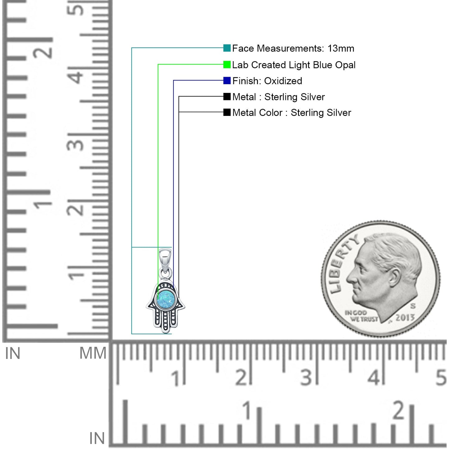 Hamsa Hand Pendant