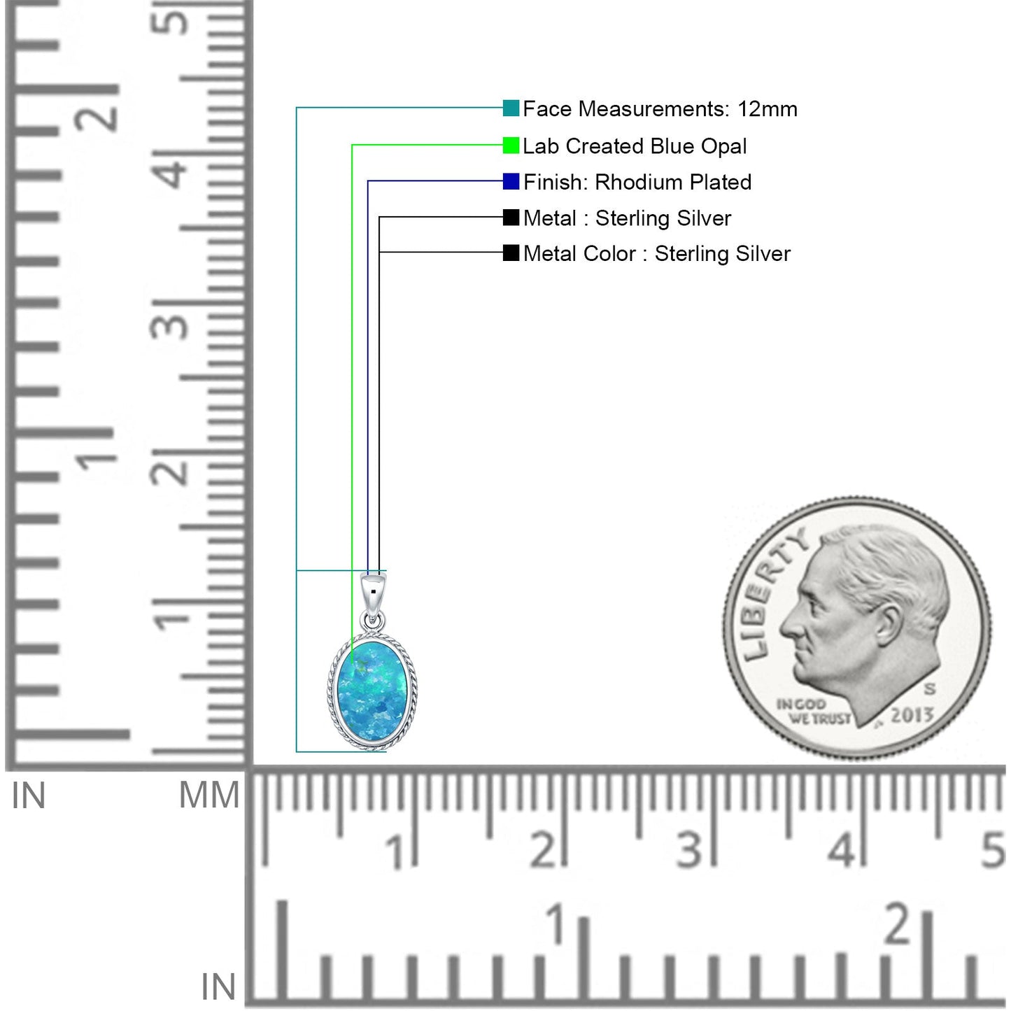 Oval Solitaire Pendant