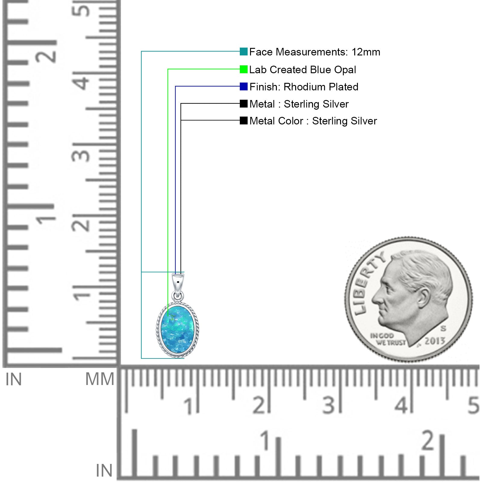 Oval Solitaire Pendant