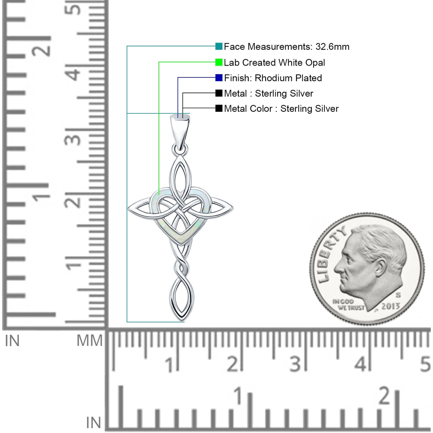 Celtic Cross & Heart Pendant
