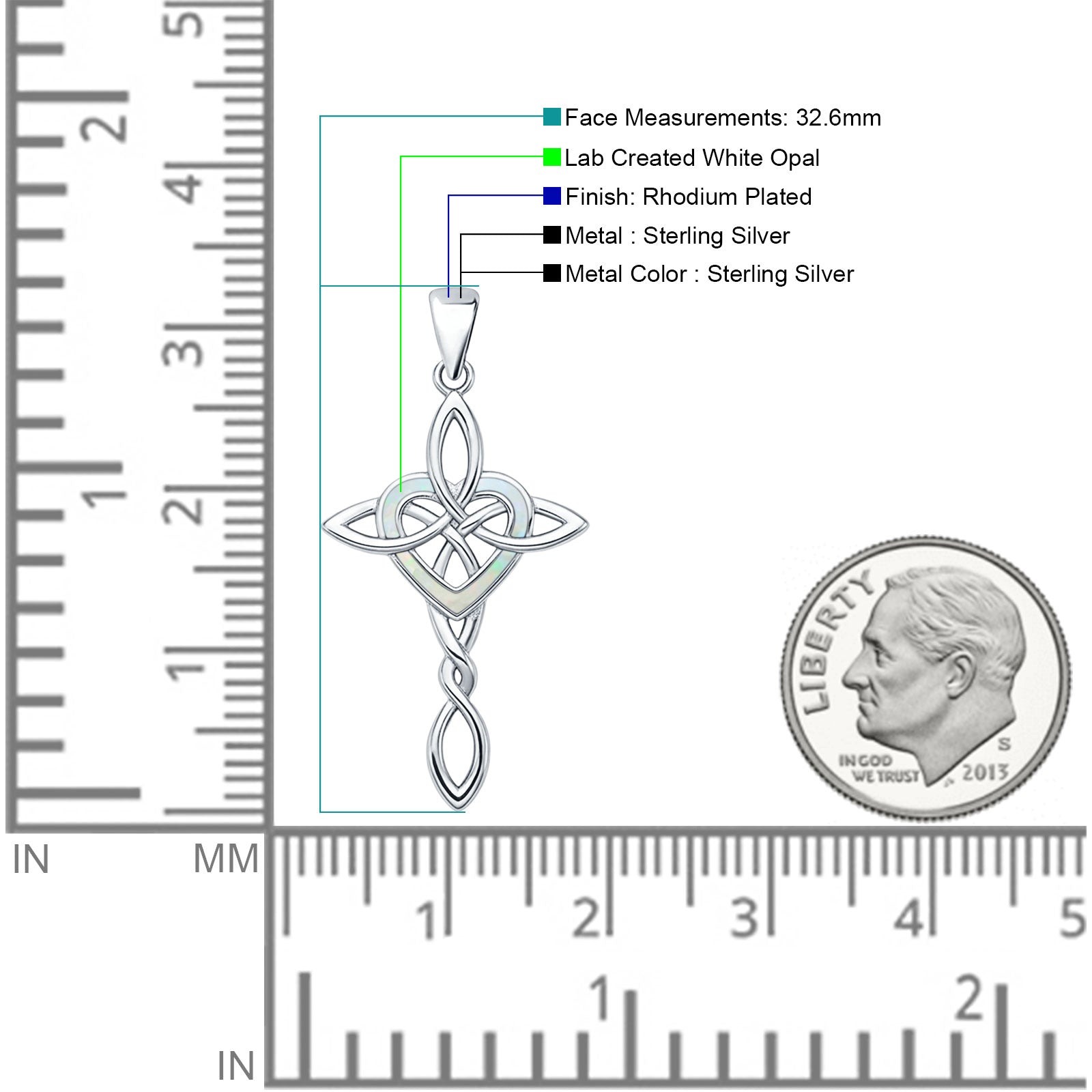 Celtic Cross & Heart Pendant