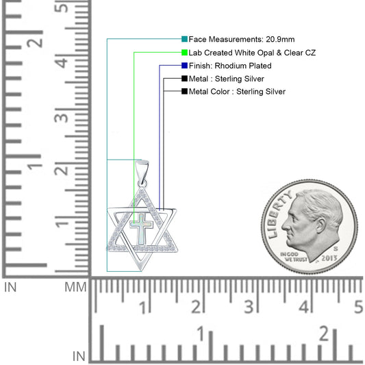 Star Of David & Cross Pendant