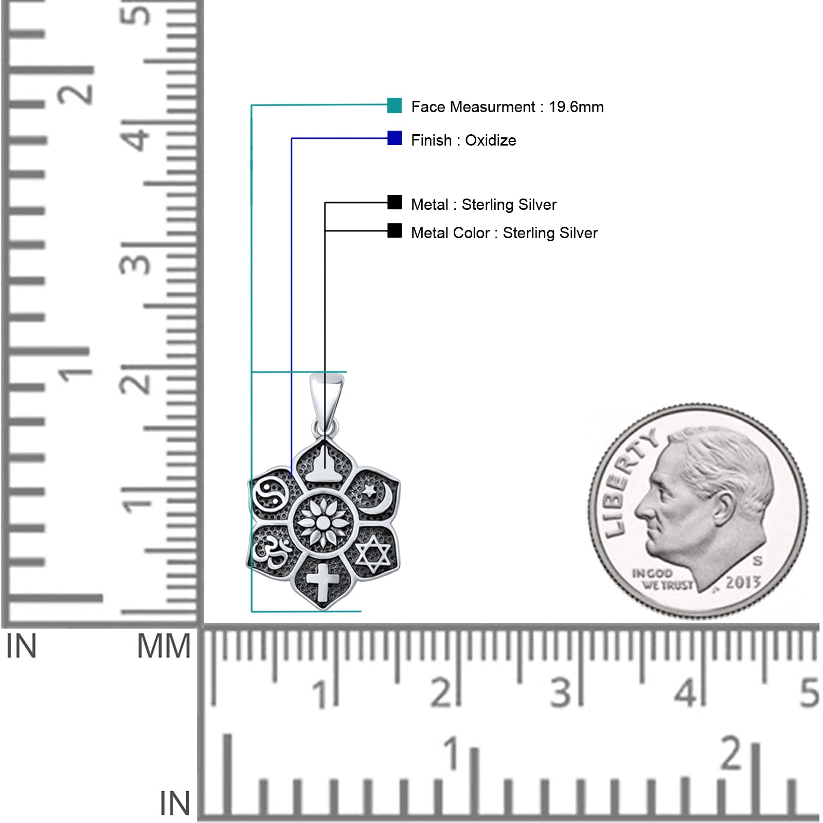 Religious Symbols Pendant