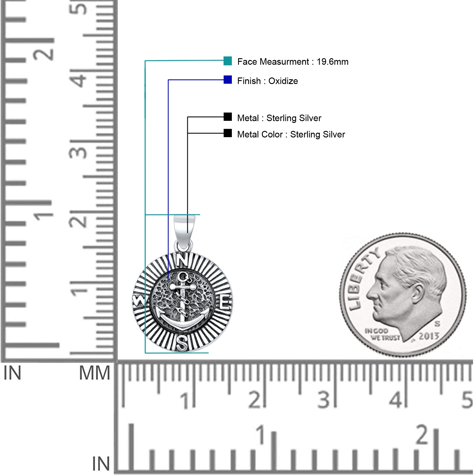 Anchor & Compass Pendant