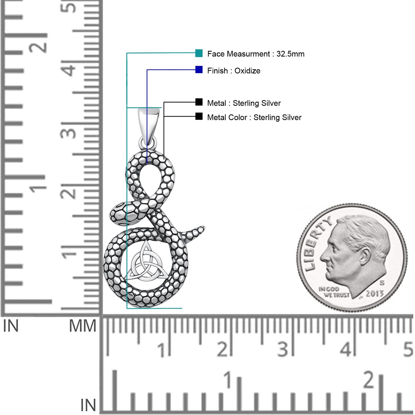 Snake & Triquetra Pendant