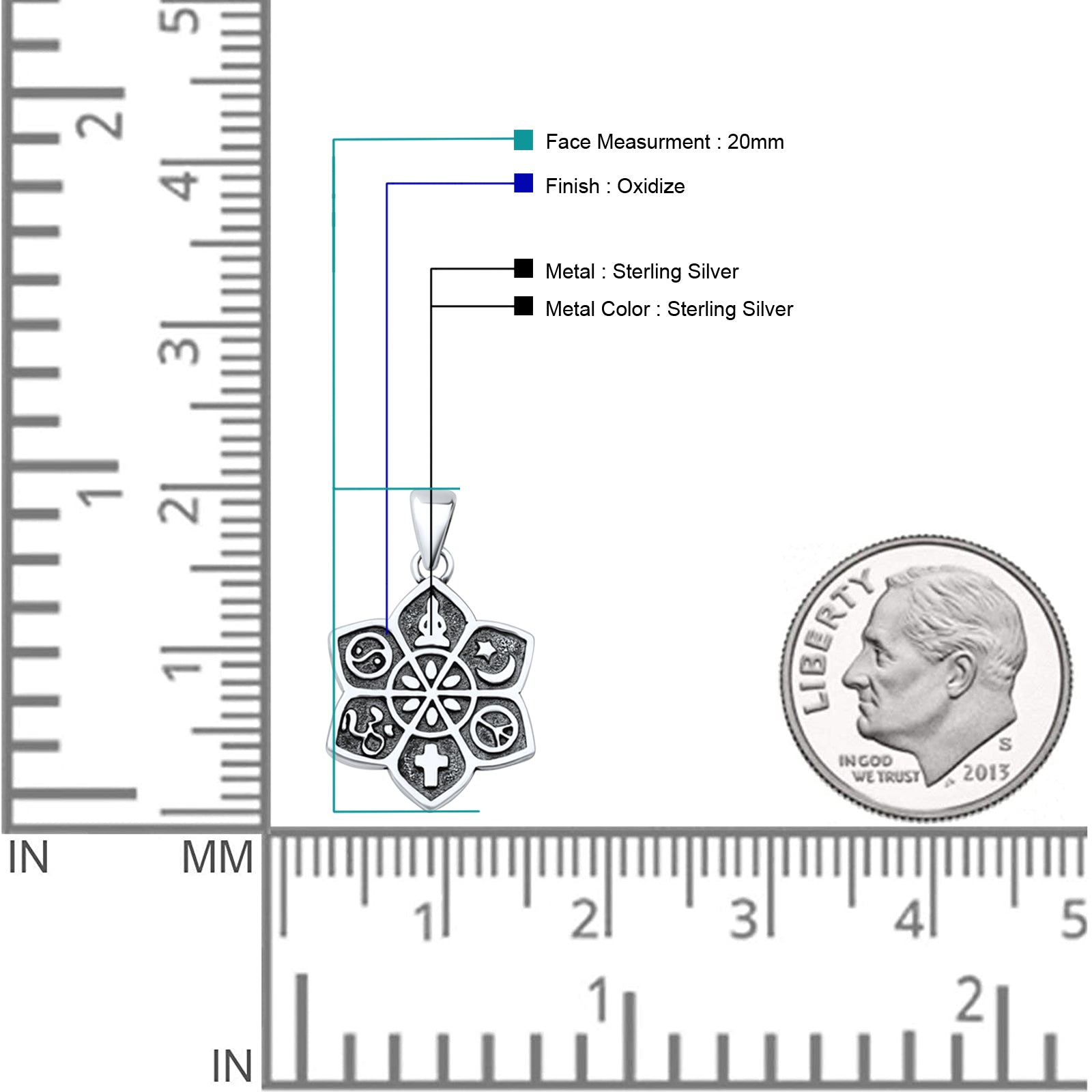 Co-Exist Symbols Pendant