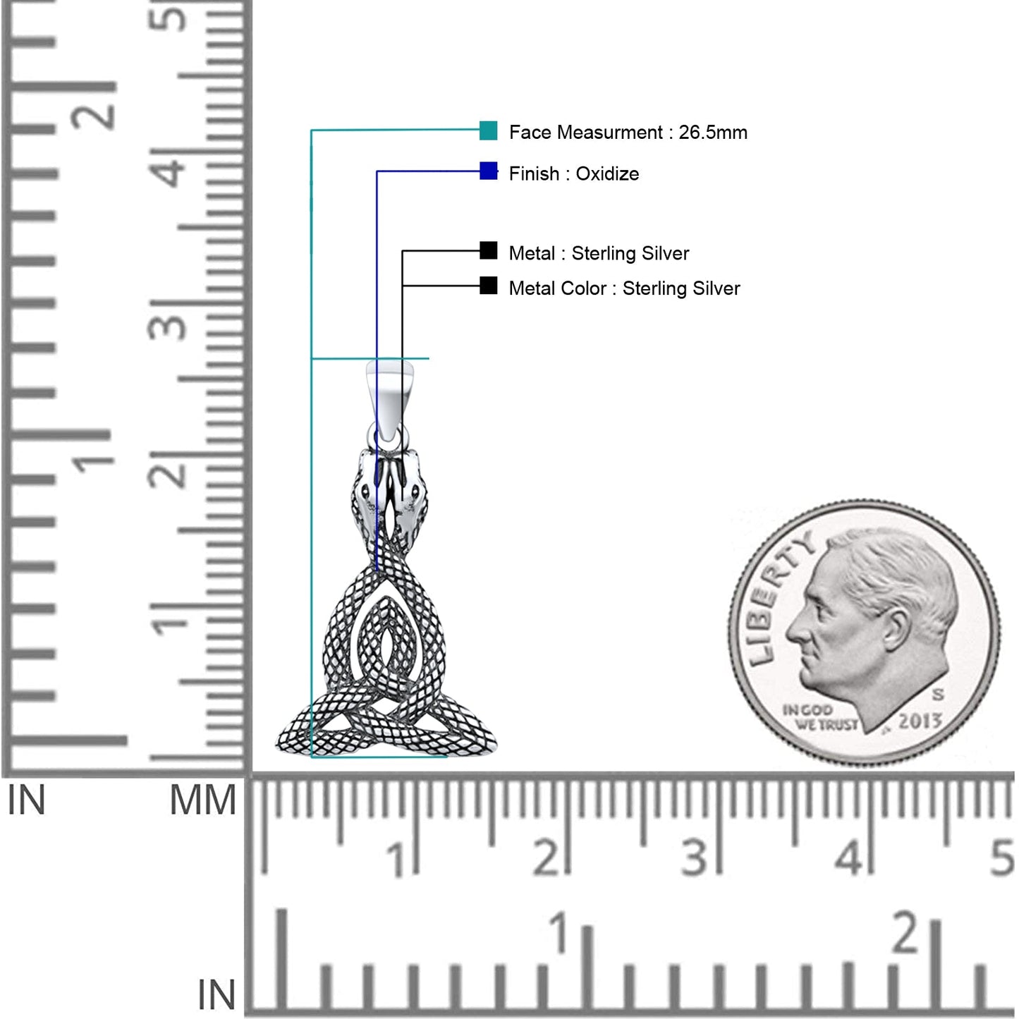Celtic Knot Snakes Pendant