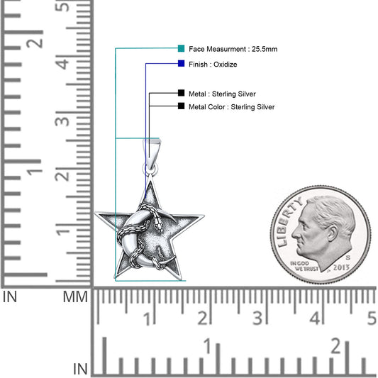 Snake Moon & Star Pendant