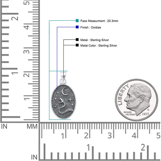 Snake & Moon Pendant