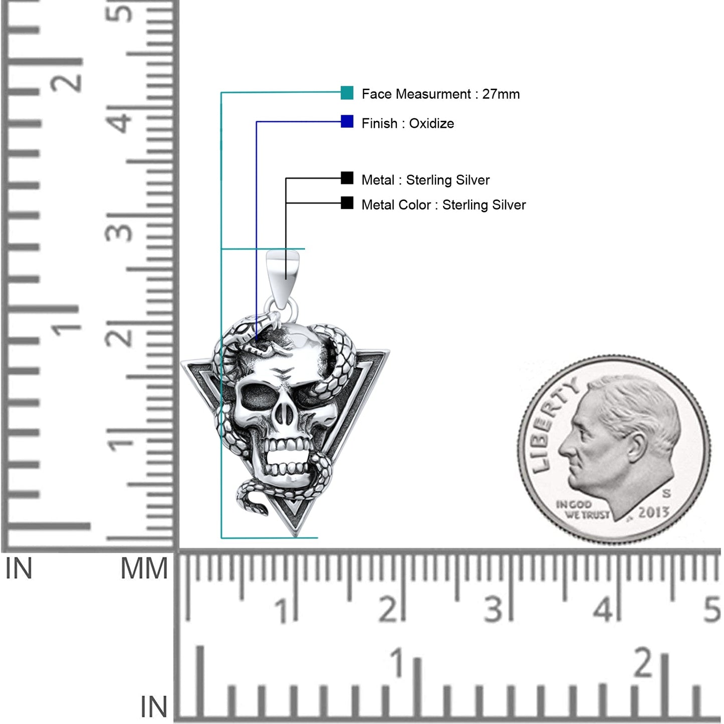 Skull & Snake Pendant