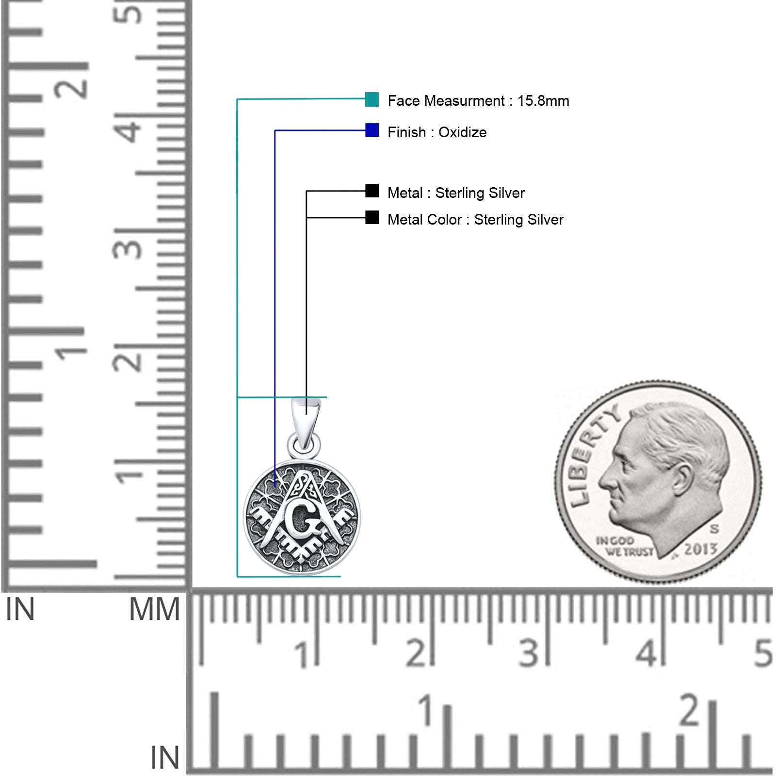 Masonic Freemason Pendant