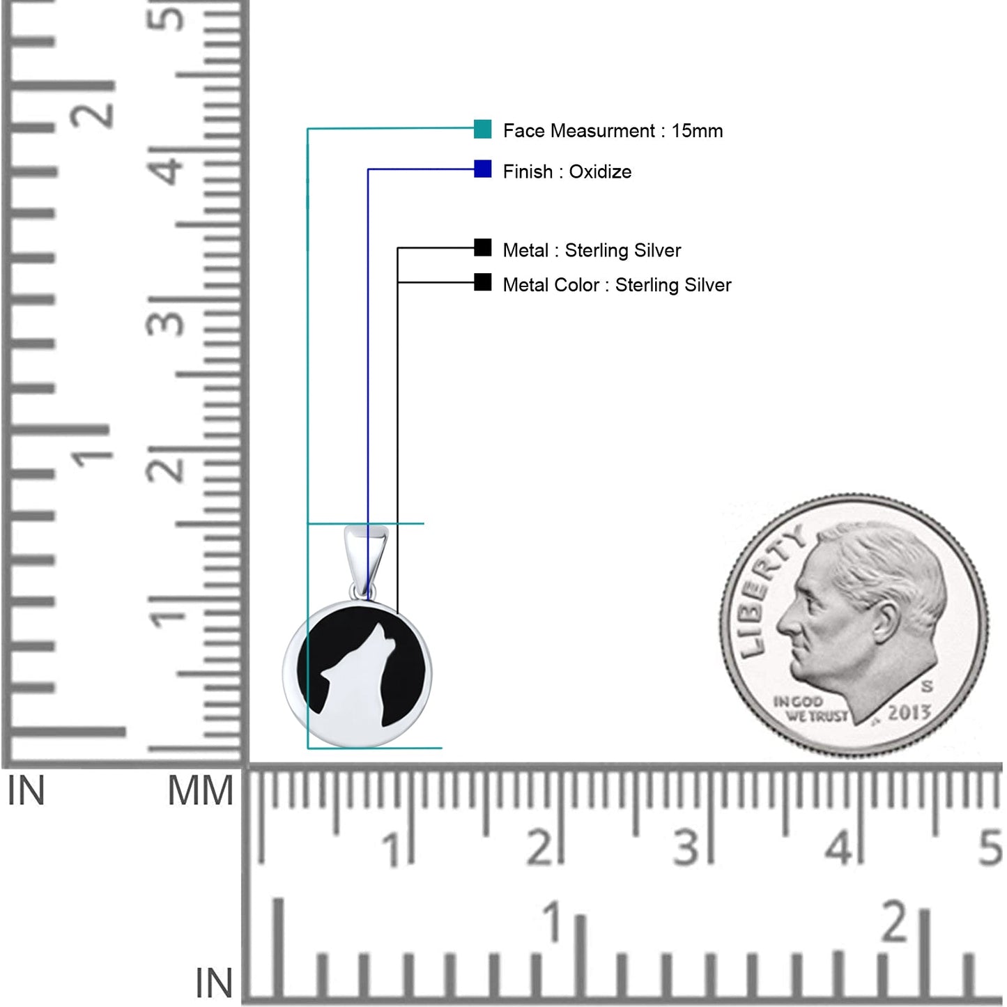 Howling Coyote Pendant