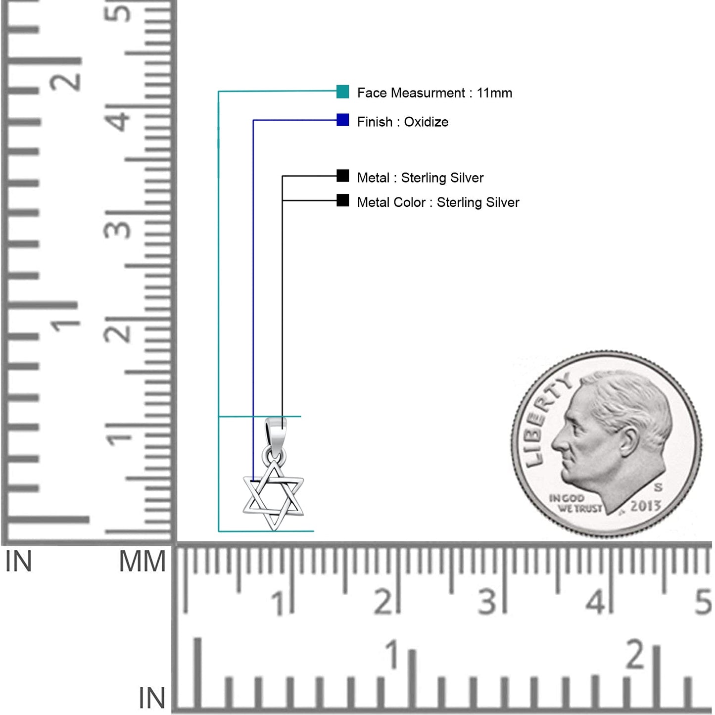  Star of David Pendant