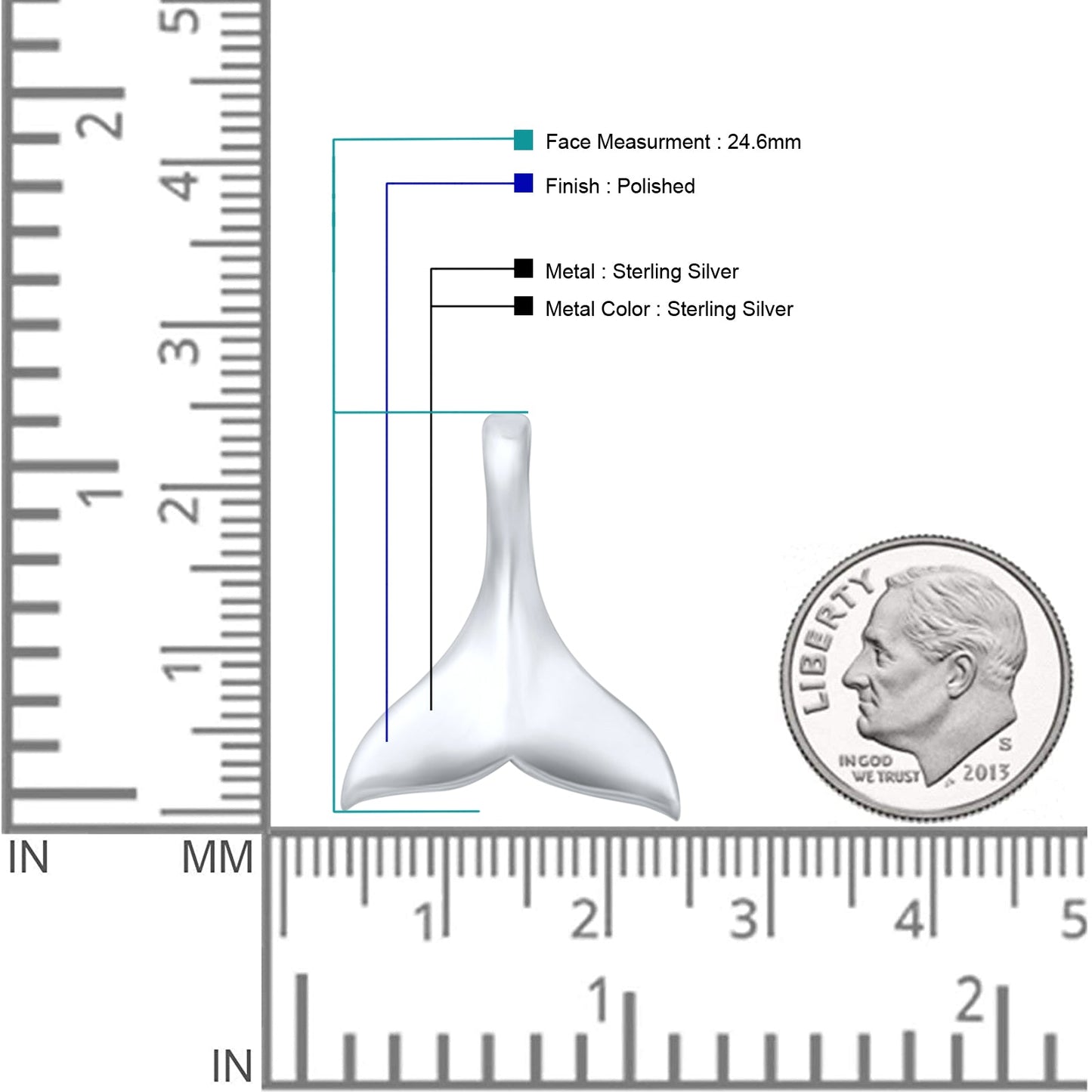  Whale Tail Pendant