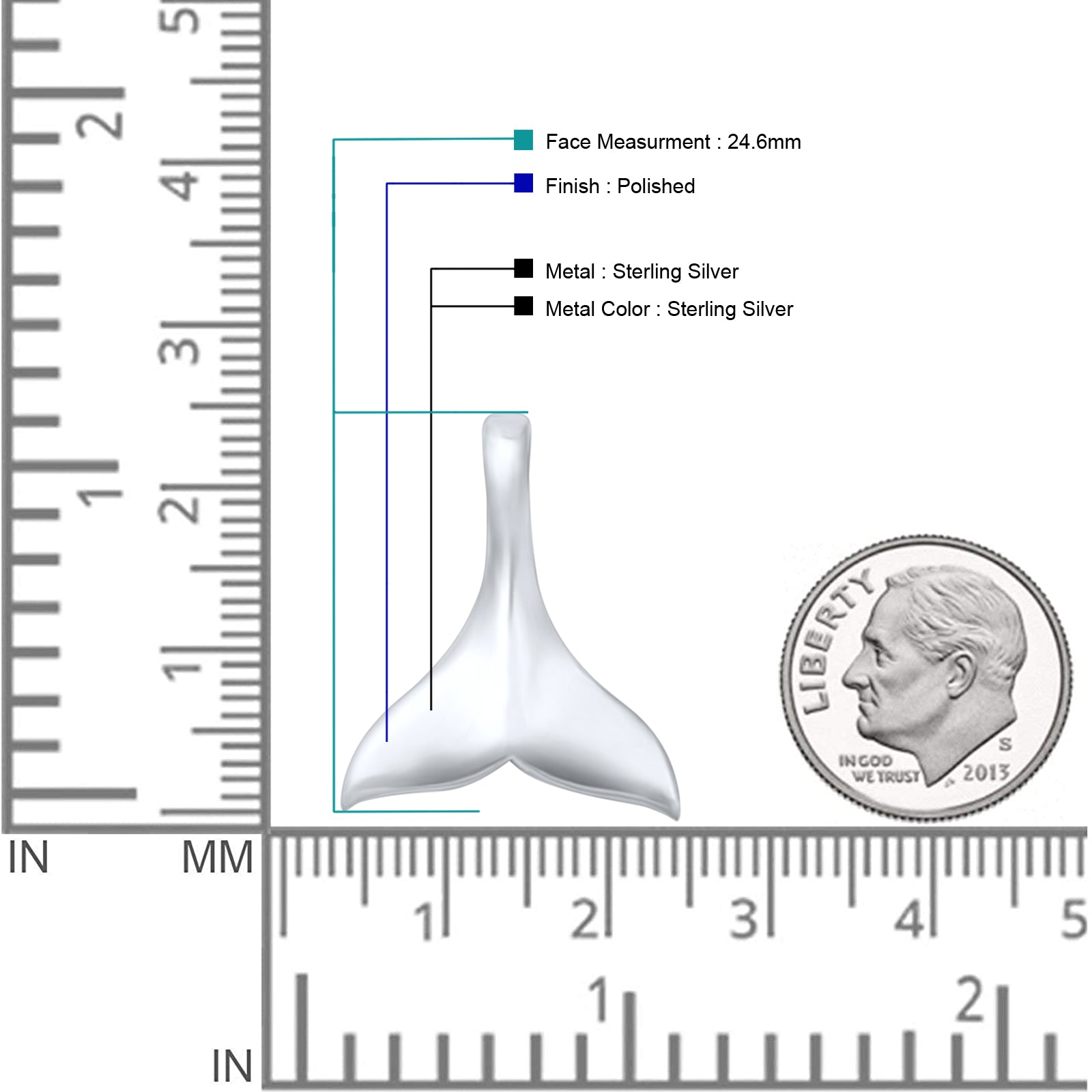  Whale Tail Pendant