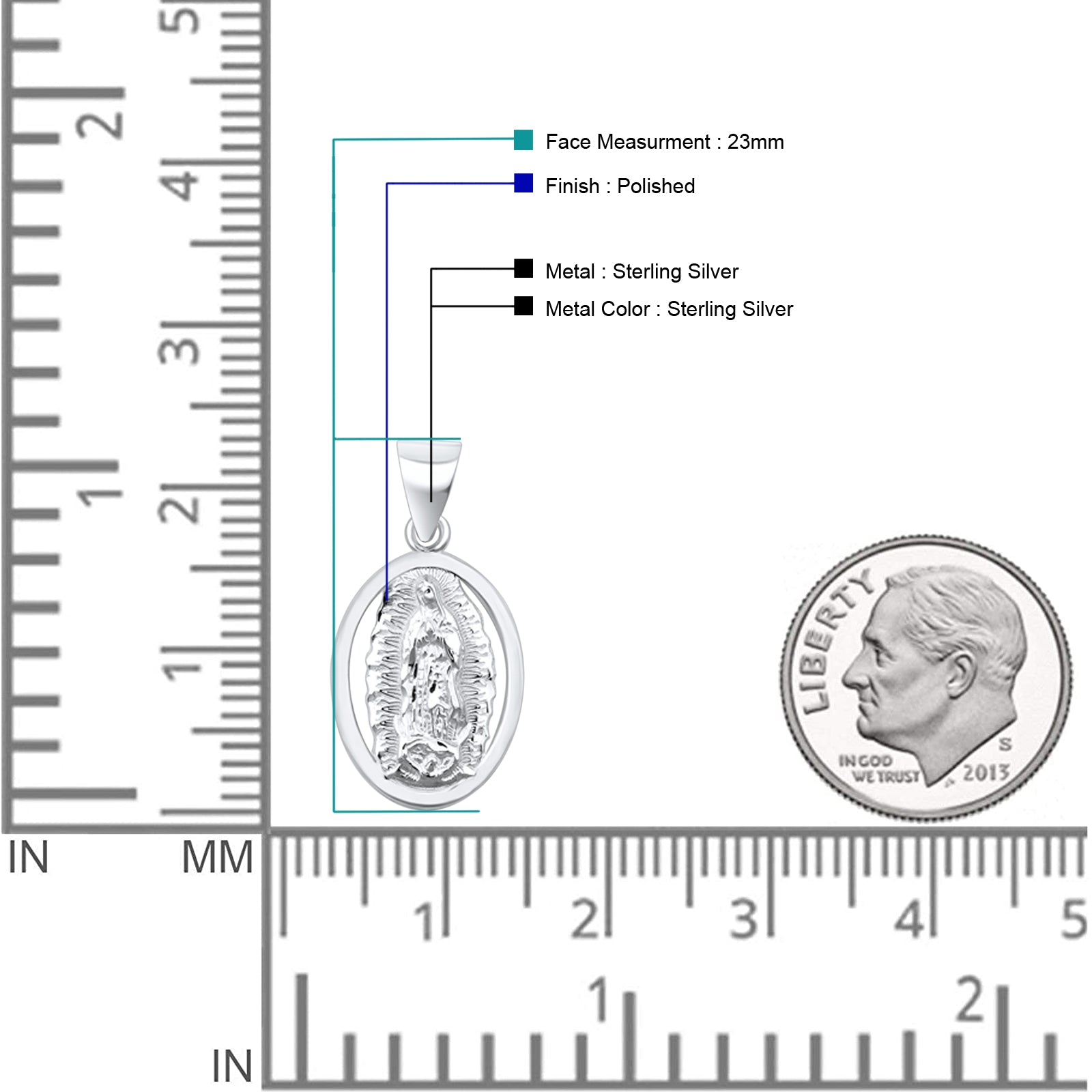  Virgin Mary Pendant