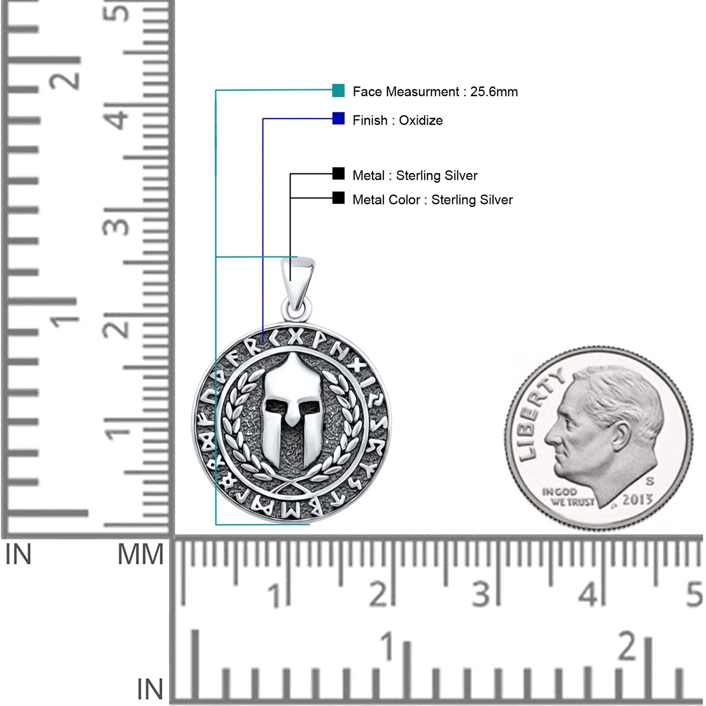  Spartan Warrior Pendant