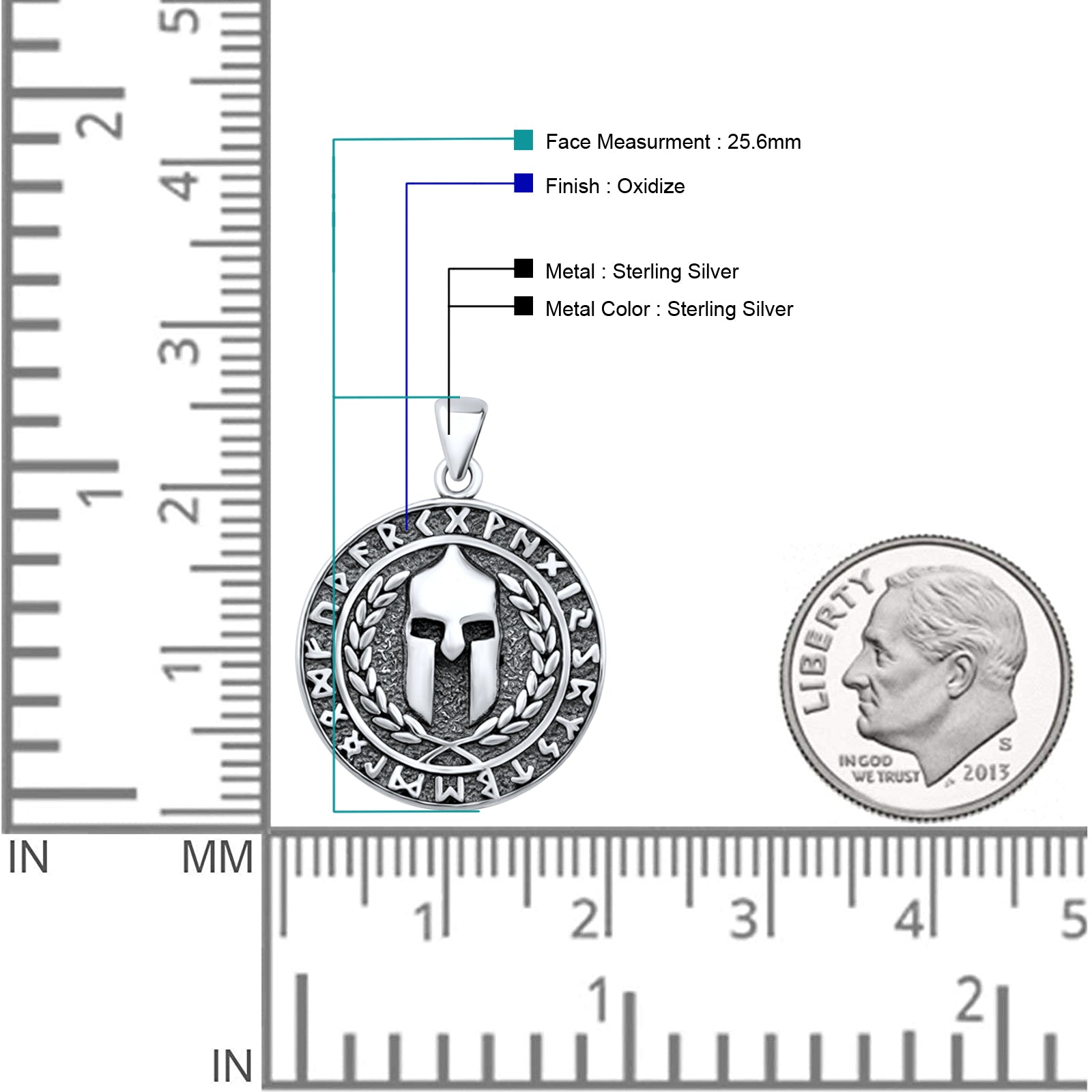  Spartan Warrior Pendant