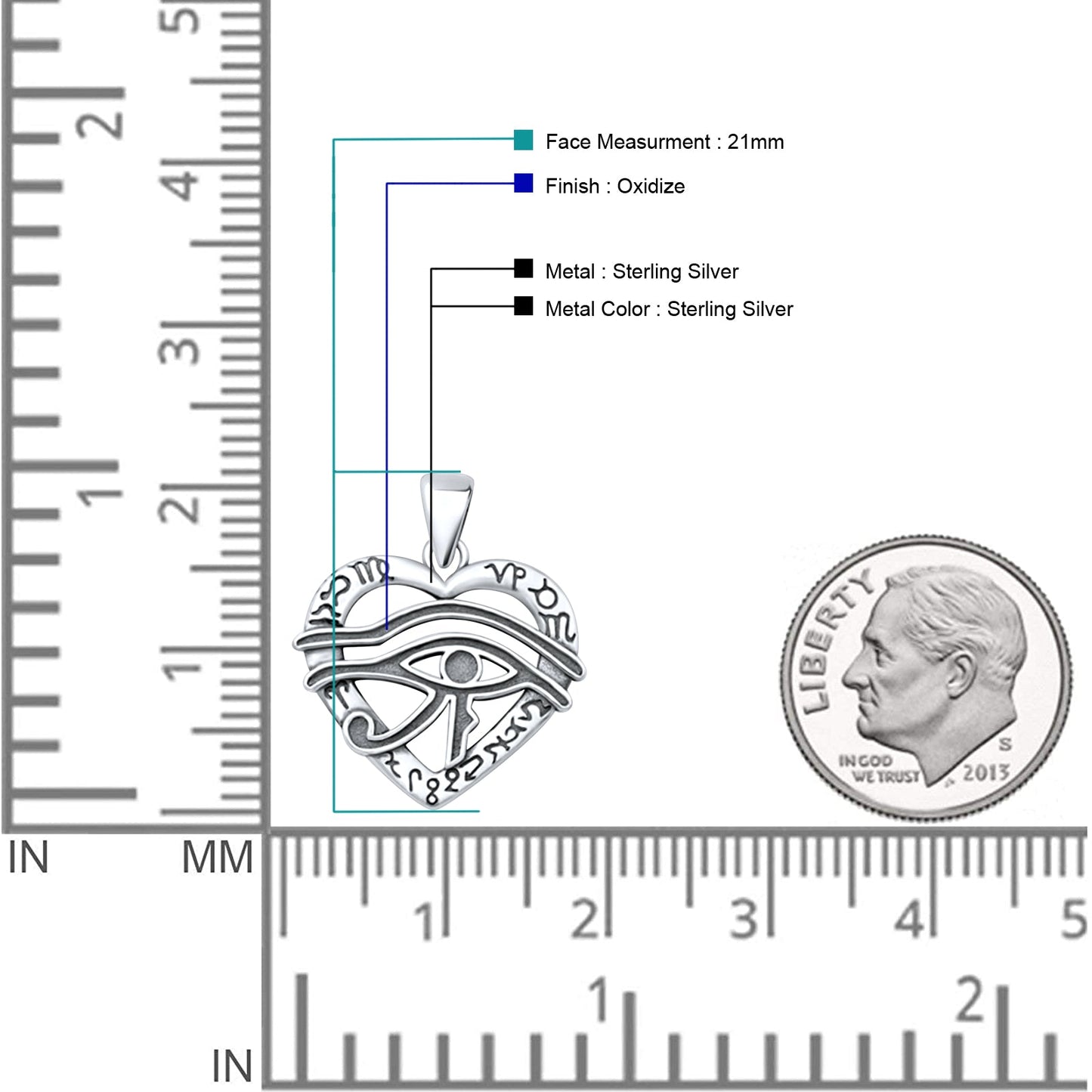 Eye of Horus & Zodiac Pendant