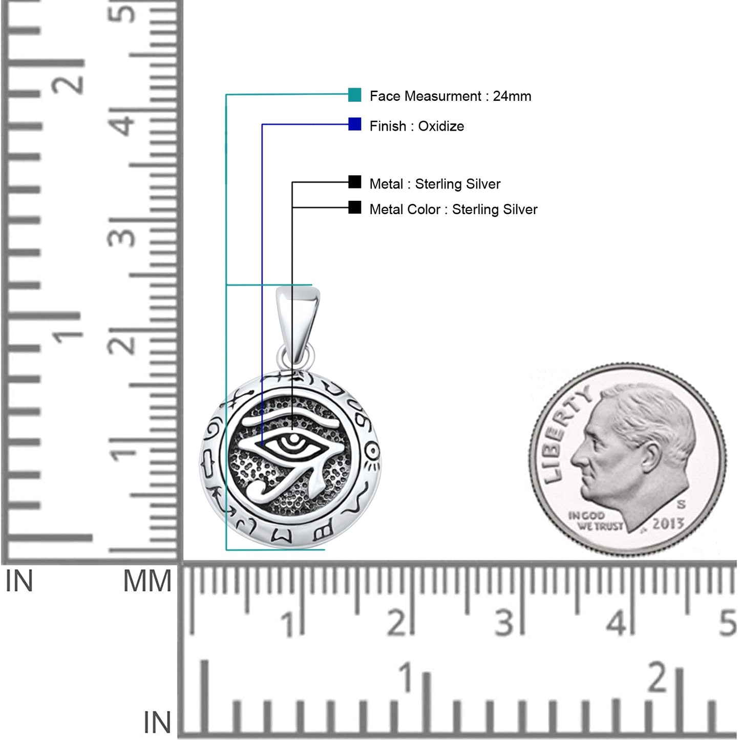 Eye of Horus & Zodiac Pendant