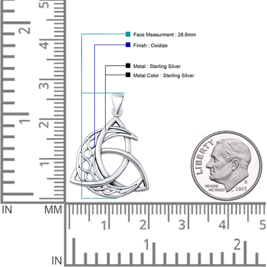 Triquetra & Celtic Moon Pendant
