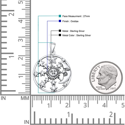 Sun Moon & Stars Pendant