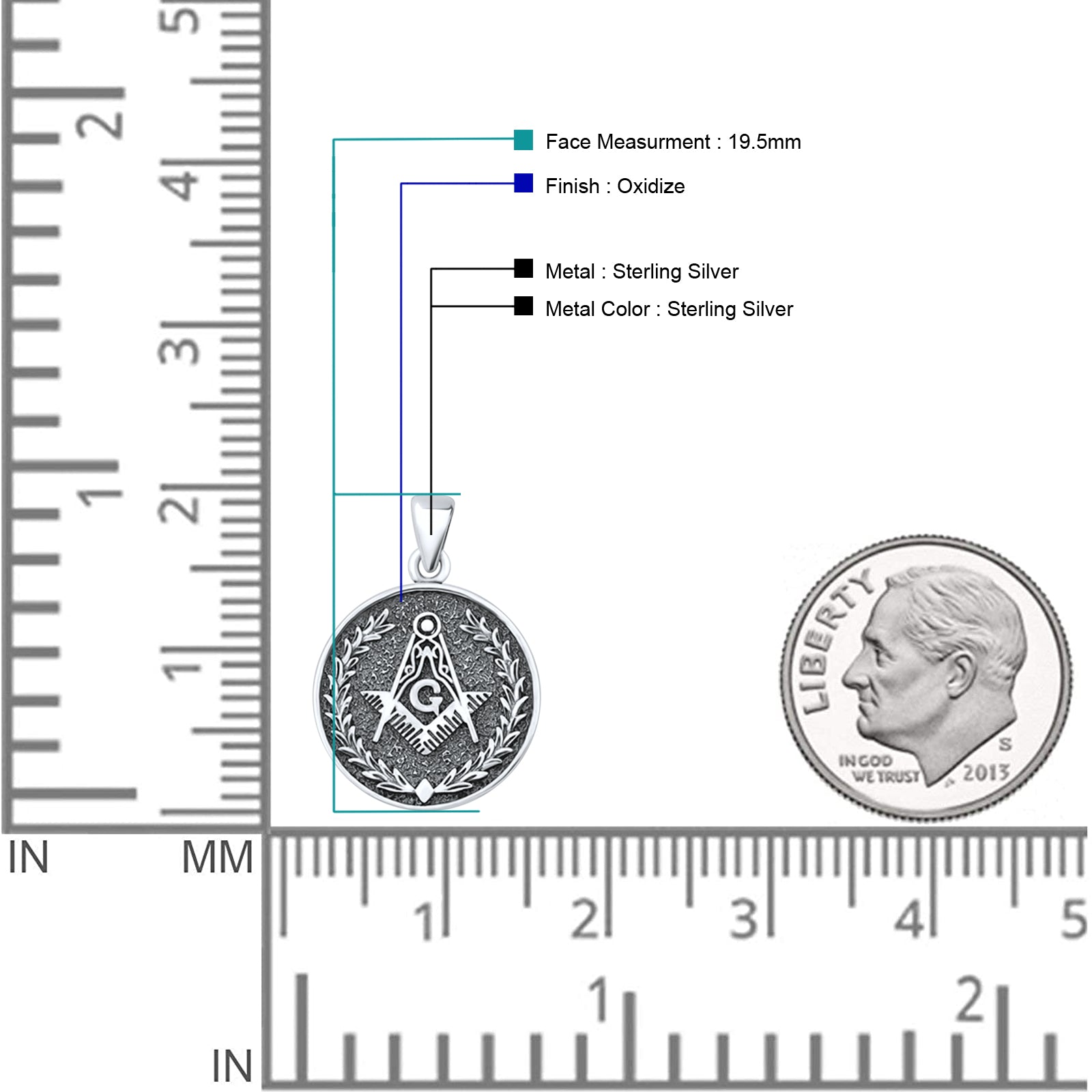 Masonic Freemason Pendant
