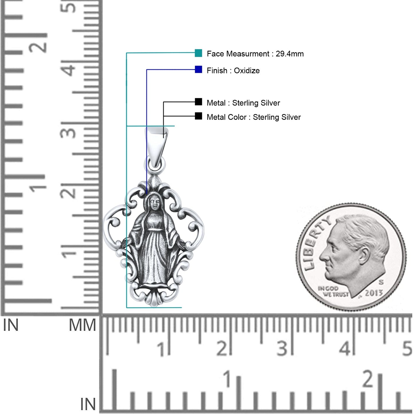 Virgin Mary Pendant