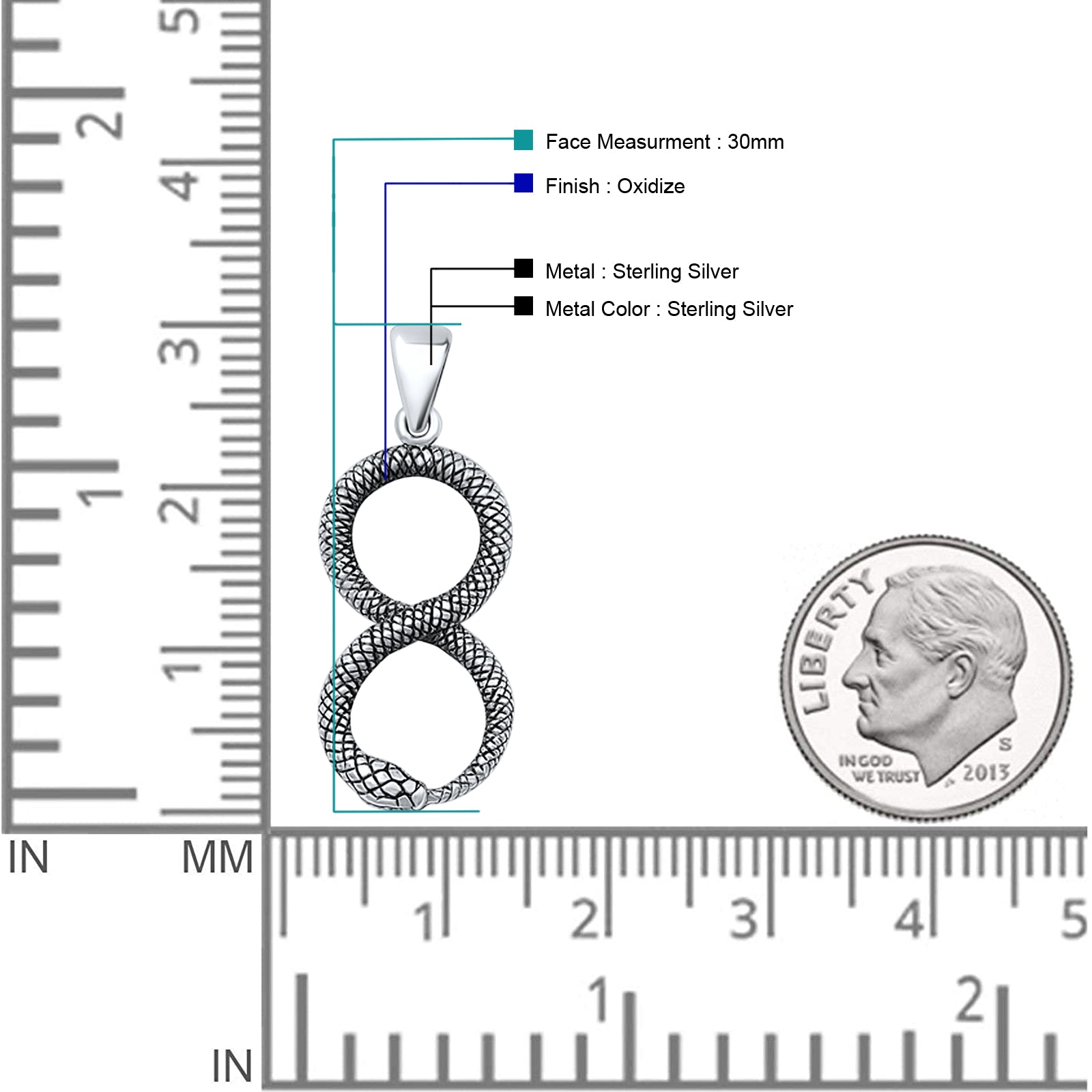 Infinity Snake Pendant