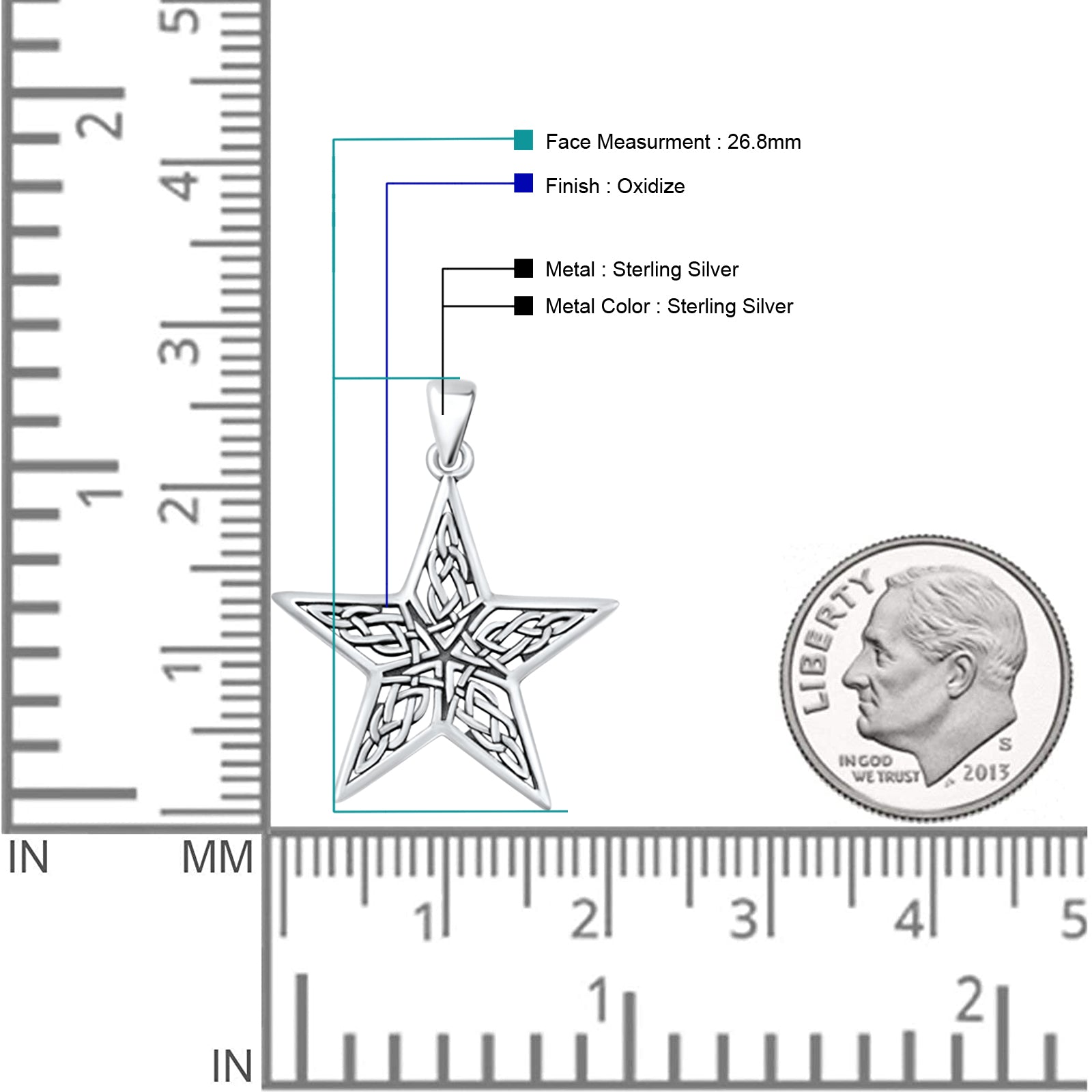  Celtic Style Star Pendant