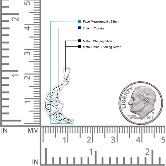  Hearts & Moon Pendant