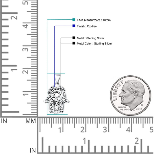  Hamsa & Star Of David Pendant