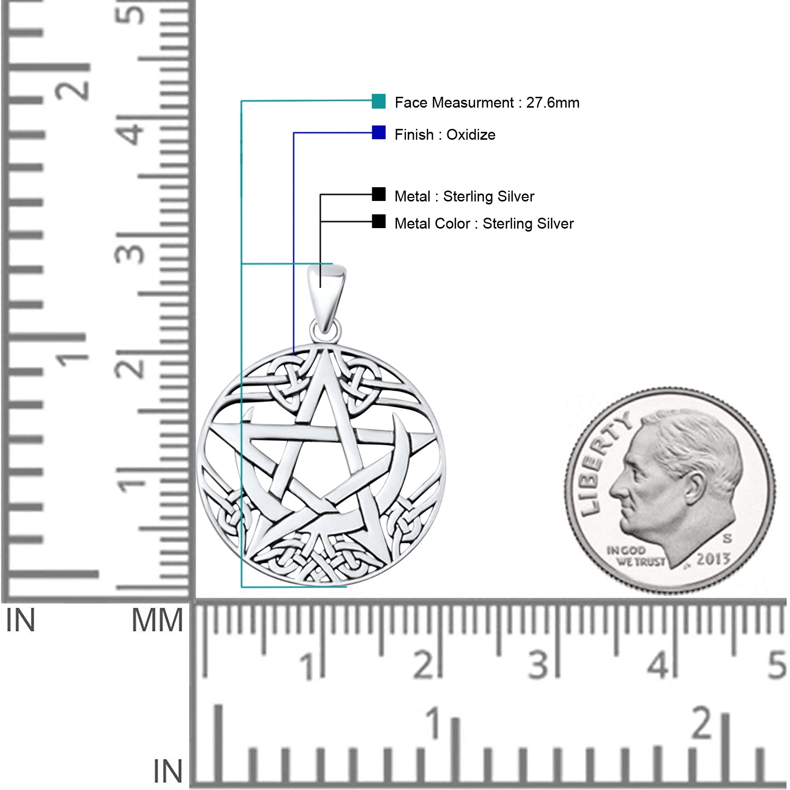  Celtic Pentagram Pendant