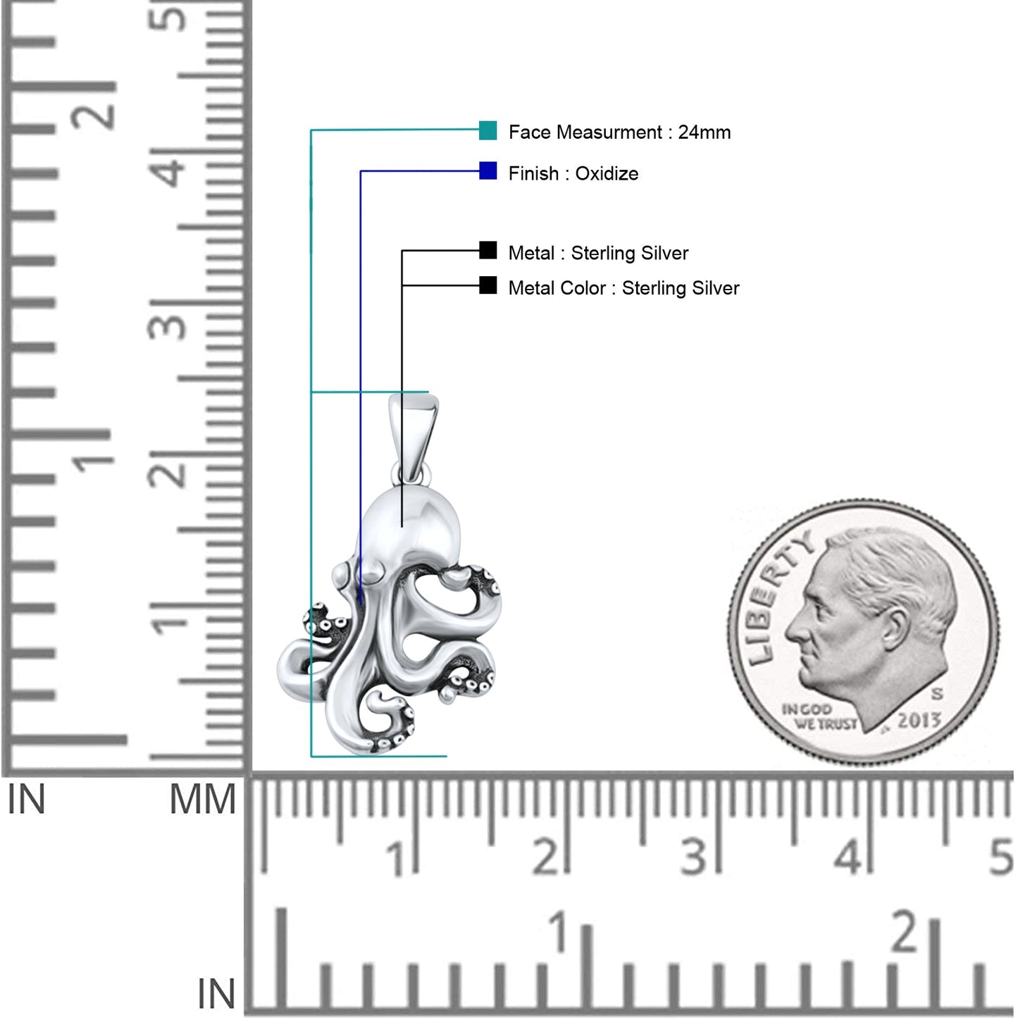  Octopus Pendant